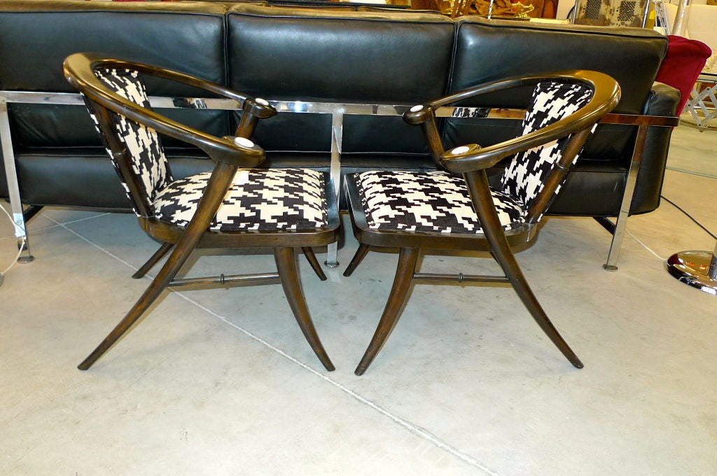 Pair Mid-Century Klismos Chairs by Kenneth Froy for Maison Art 2