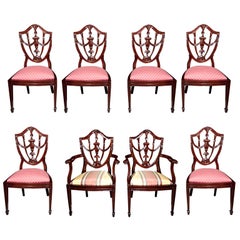 Set Of  8 Hepplewhite Style  Dining Chairs