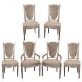 A Fine Neoclassical  Gilt wood Dining Chairs Set