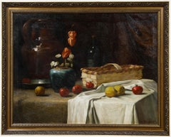 W. F. Mulder - Framed Mid 20th Century Oil, Still Life with Ginger Jar & Fruit