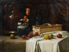 W. F. Mulder - Framed Mid 20th Century Oil, Still Life with Ginger Jar & Fruit