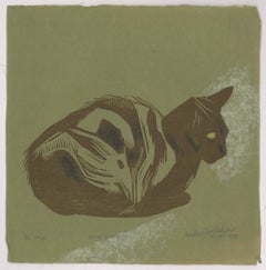 Percy Drake Brookshaw (1907-1993) - 1971 Holzschnitt, Neun Leben 7