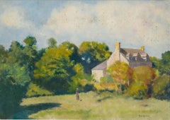 Eugene Damblans (1865-1945) - Öl aus dem frühen 20. Jahrhundert, In the Garden