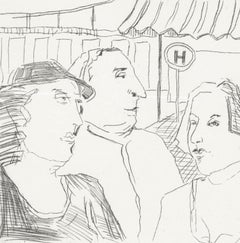 Marion Kallauka (b.1949) - 1983 Etching, The Bus Stop