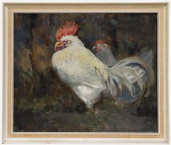 After Joseph Crawhall RSW (1861-1931) - 20th Century Oil, Study of Cockerels