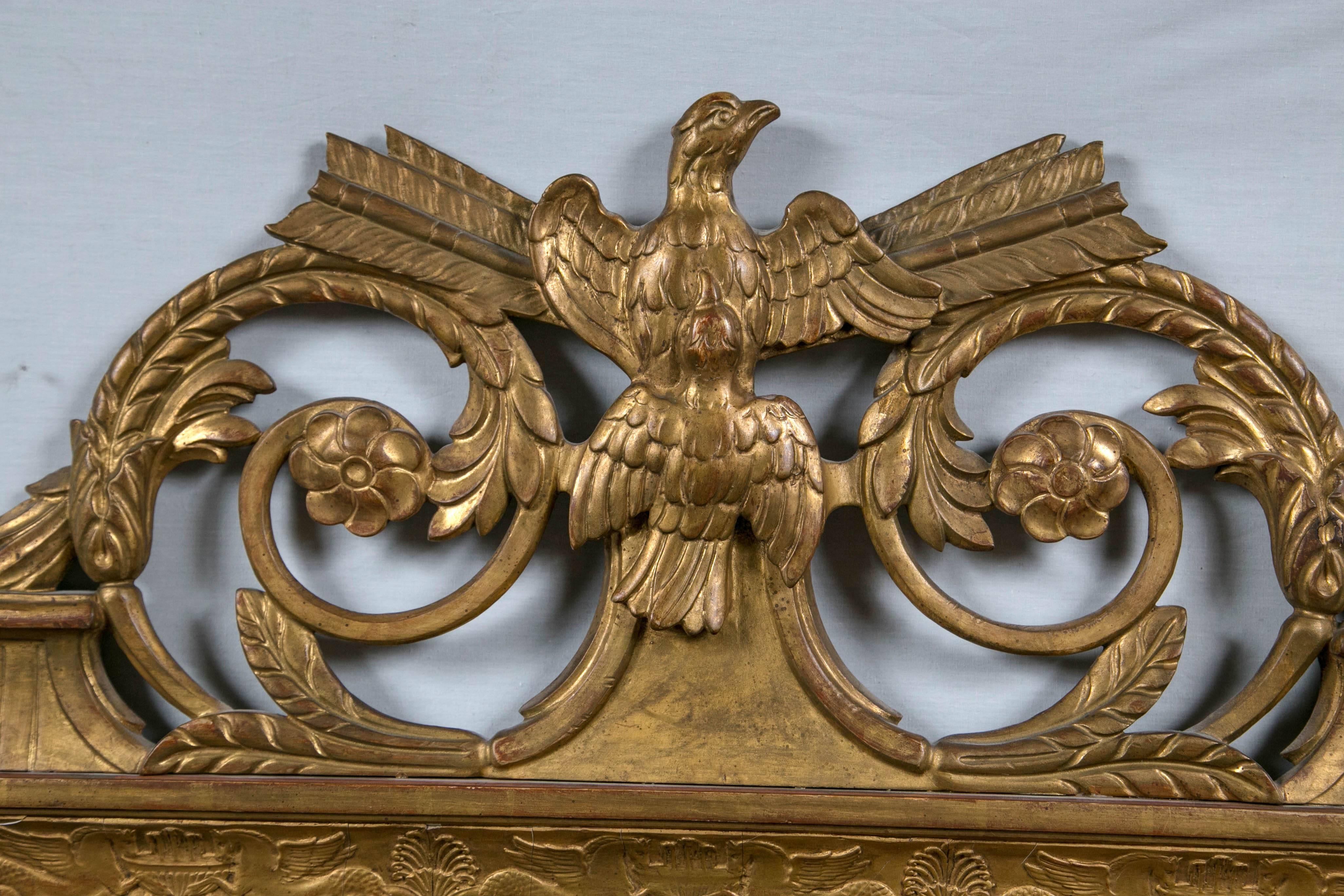 Circa 1800's French gilt mirror.