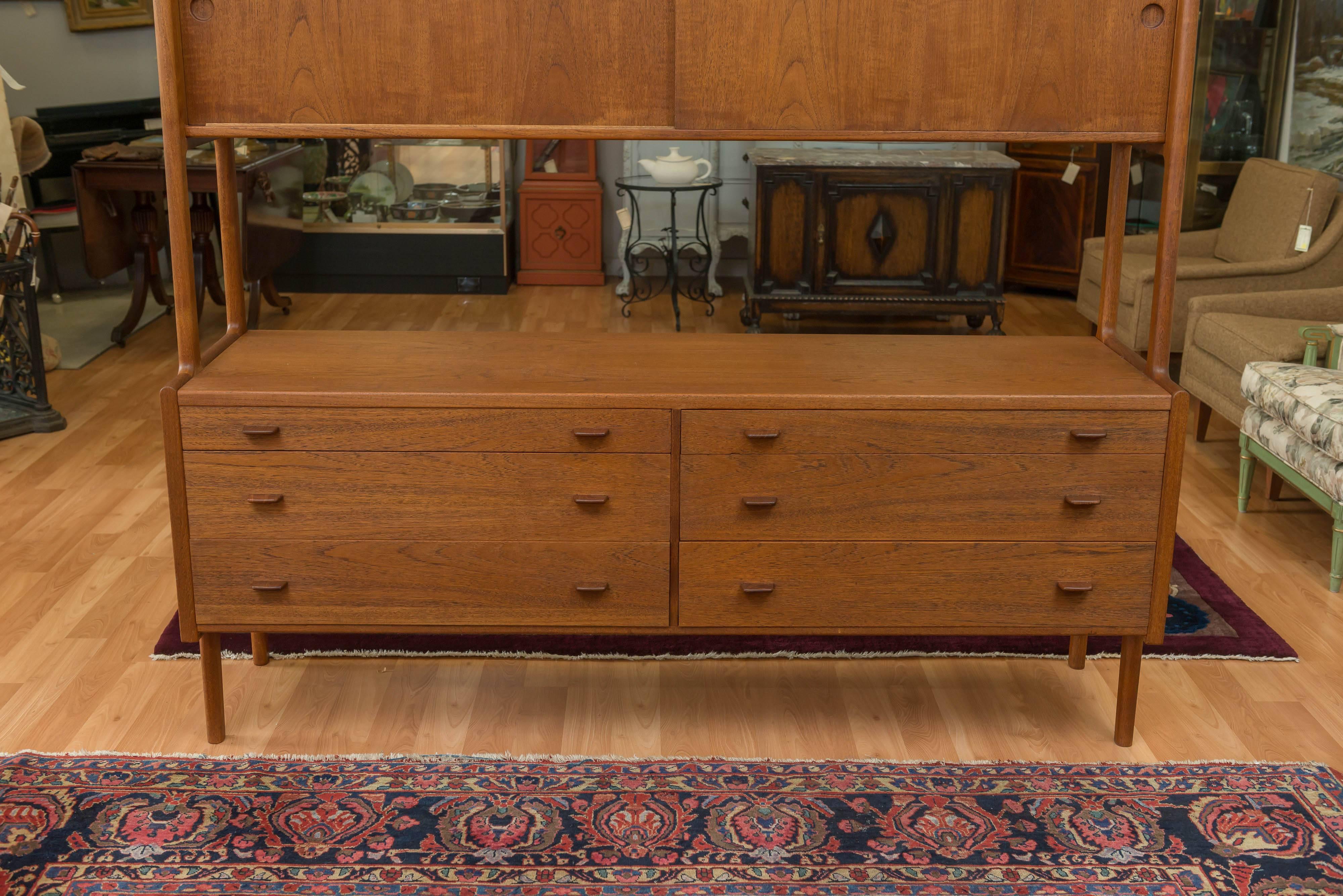 Scandinavian Modern Large Hans Wegner Teak Credenza