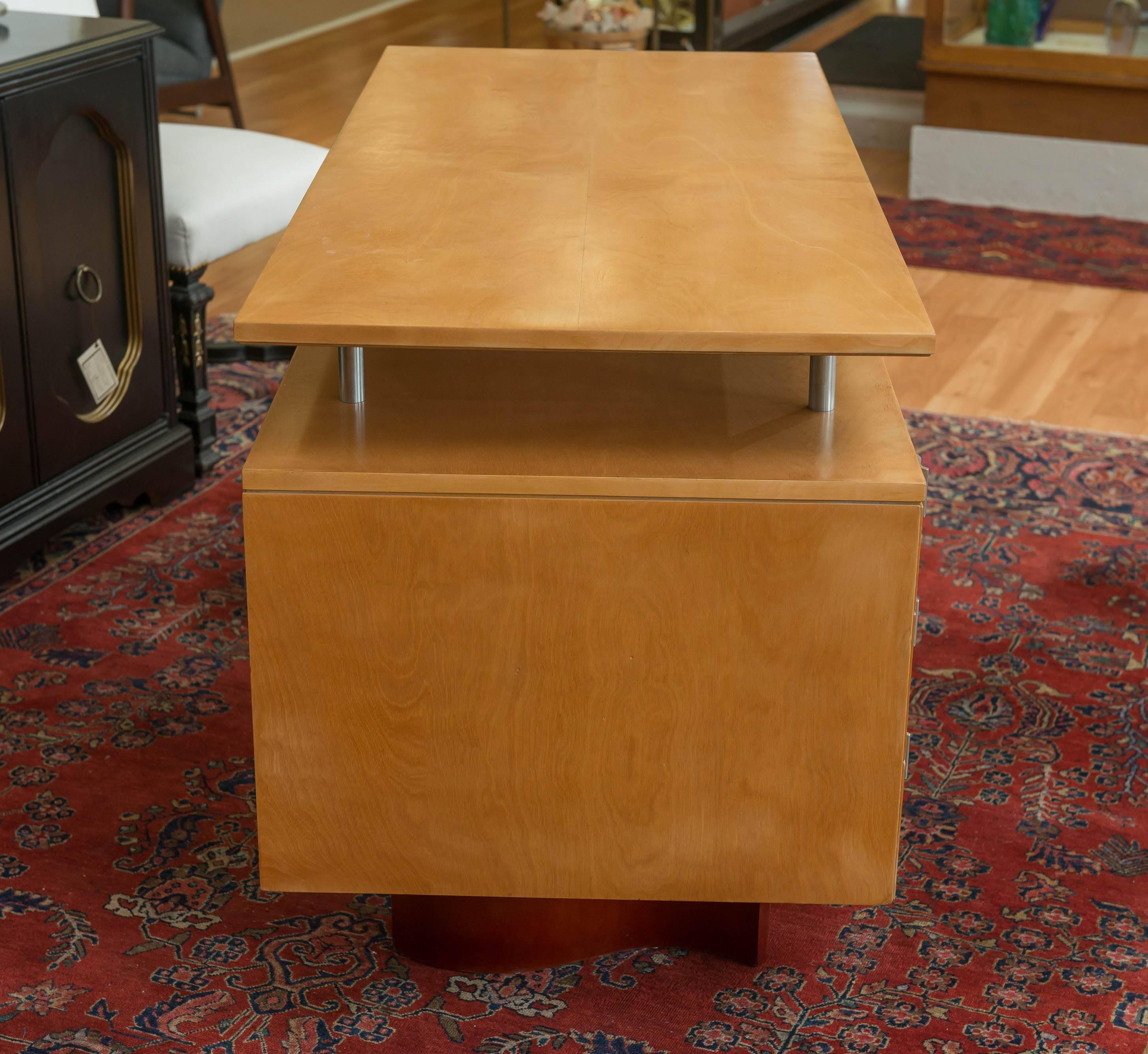 Aluminum Desk Designed by Eliel Saarinen for Johnson Furniture Company