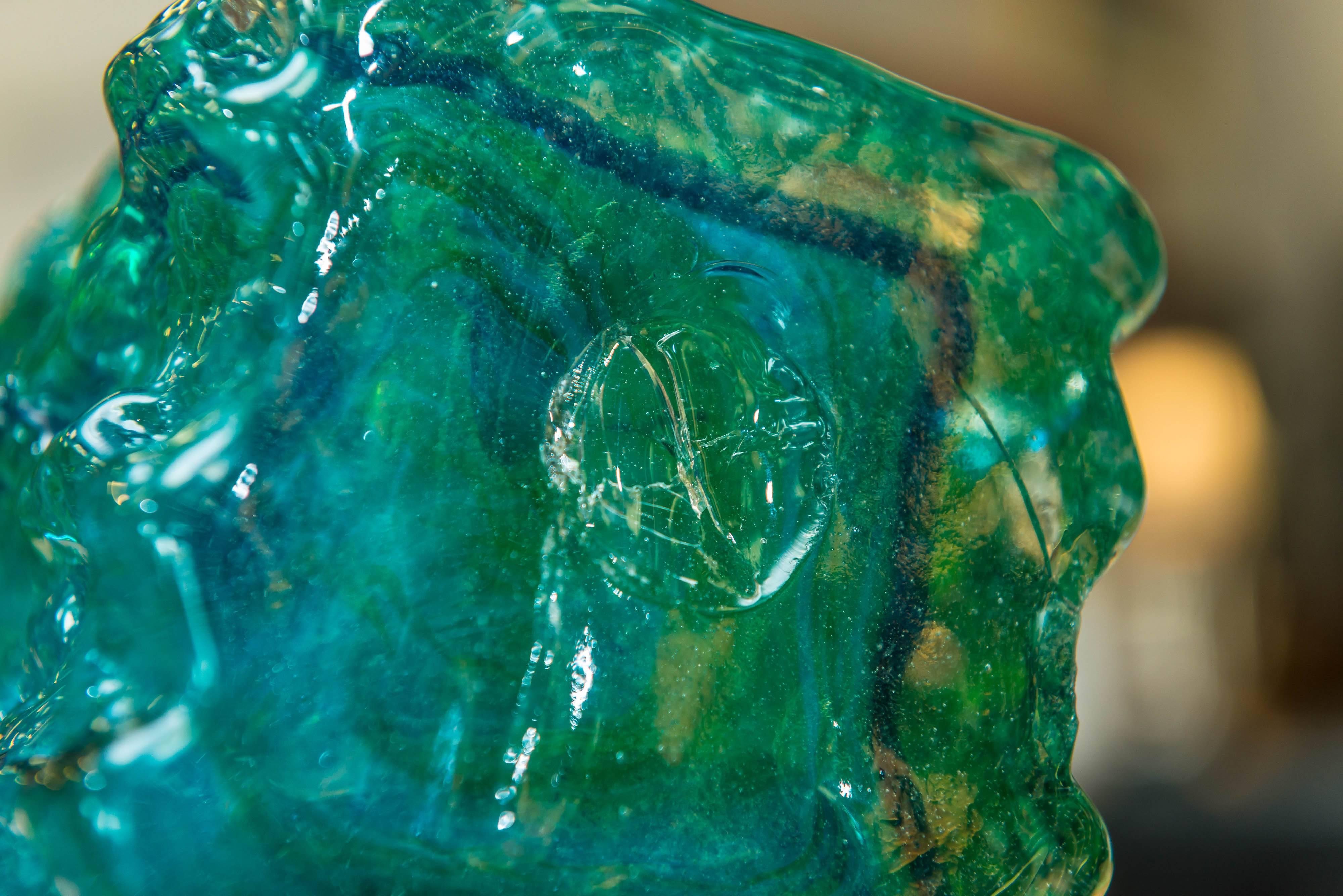 Maltese Large Mdina Glass Textured Vase by Michael Harris