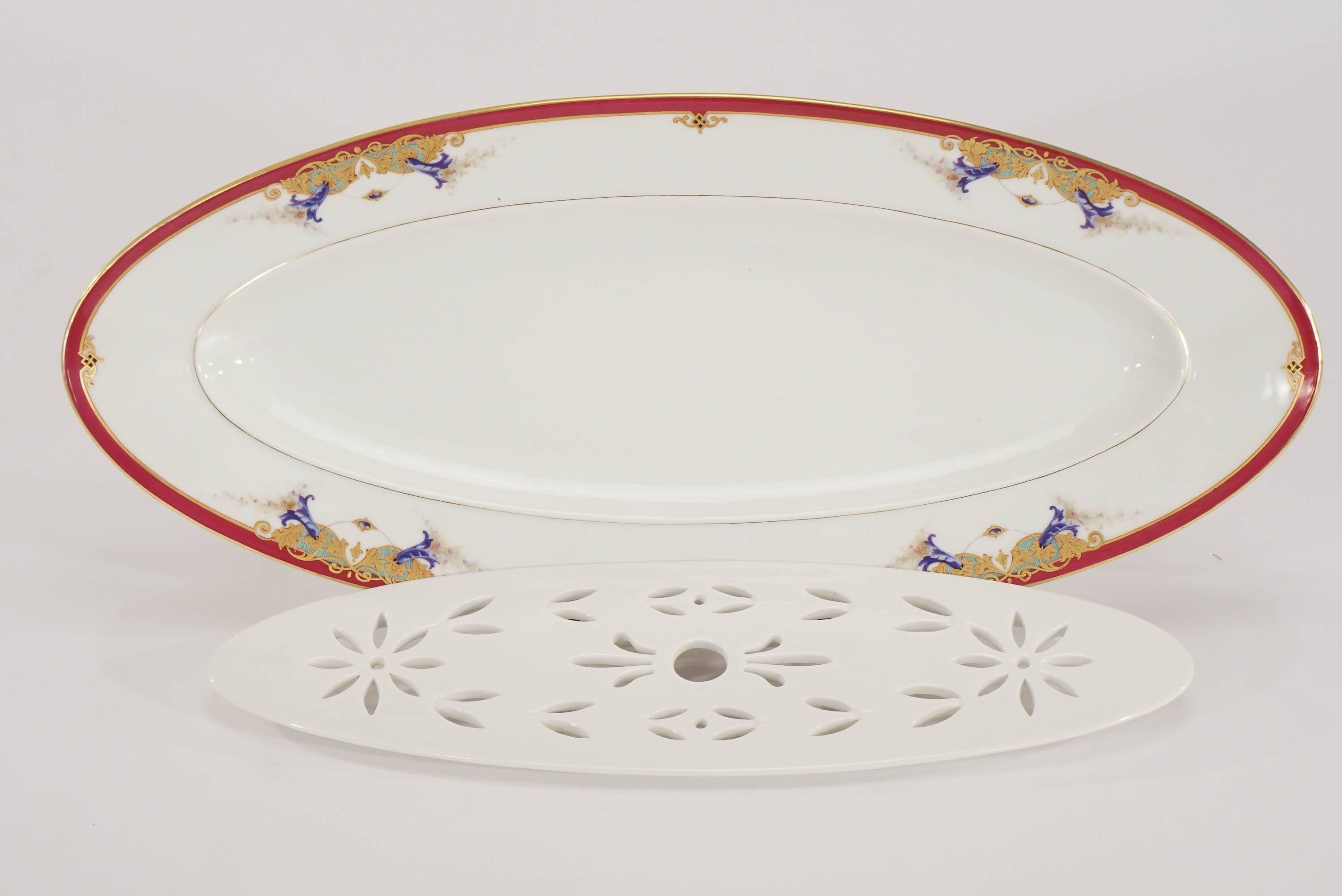 Porcelain 19th Century Old Paris Vieux Paris Tiffany & Co. Hand-Painted Fish Platter For Sale