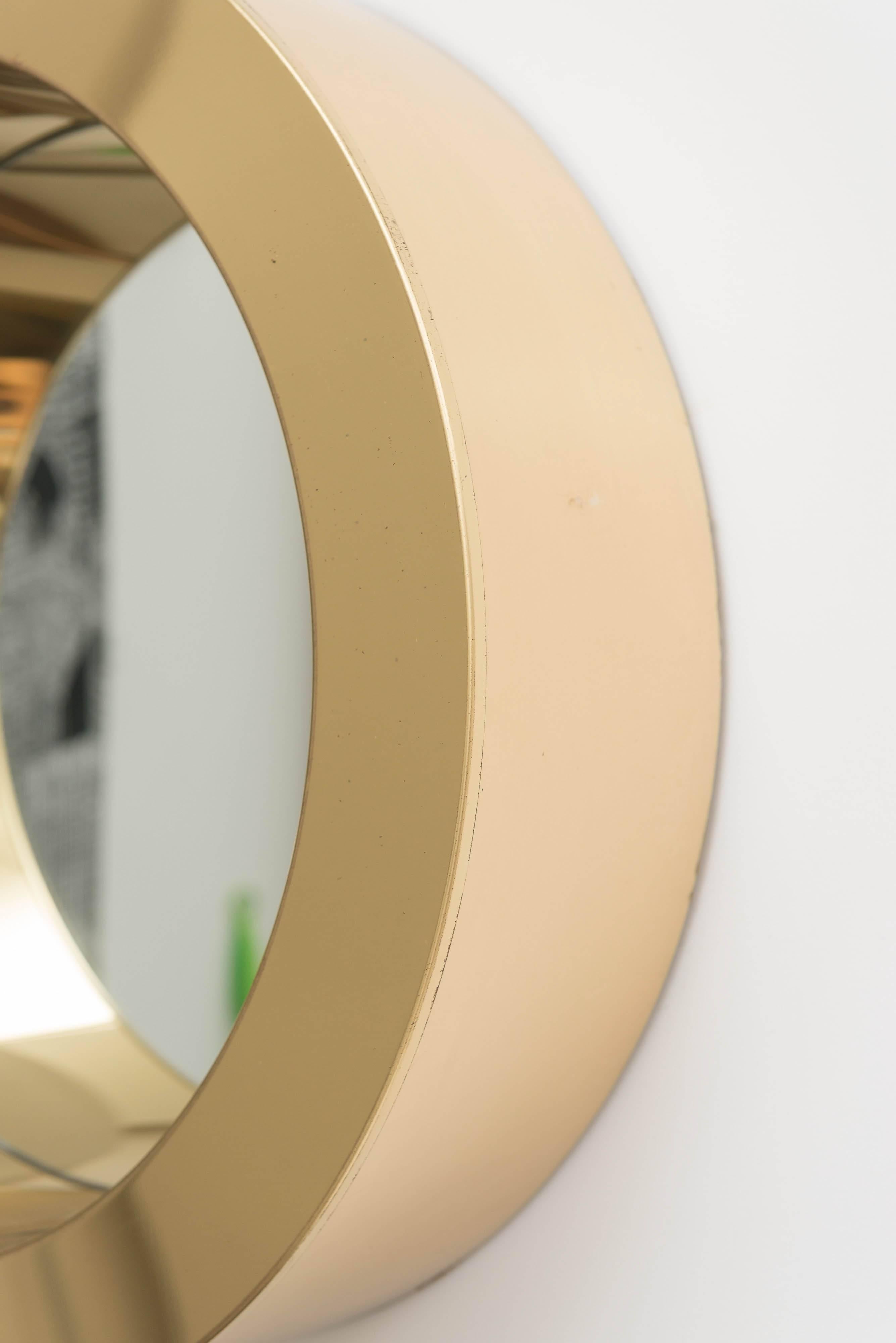 Curtis Jere Brass Porthole Mirror In Excellent Condition In San Francisco, CA
