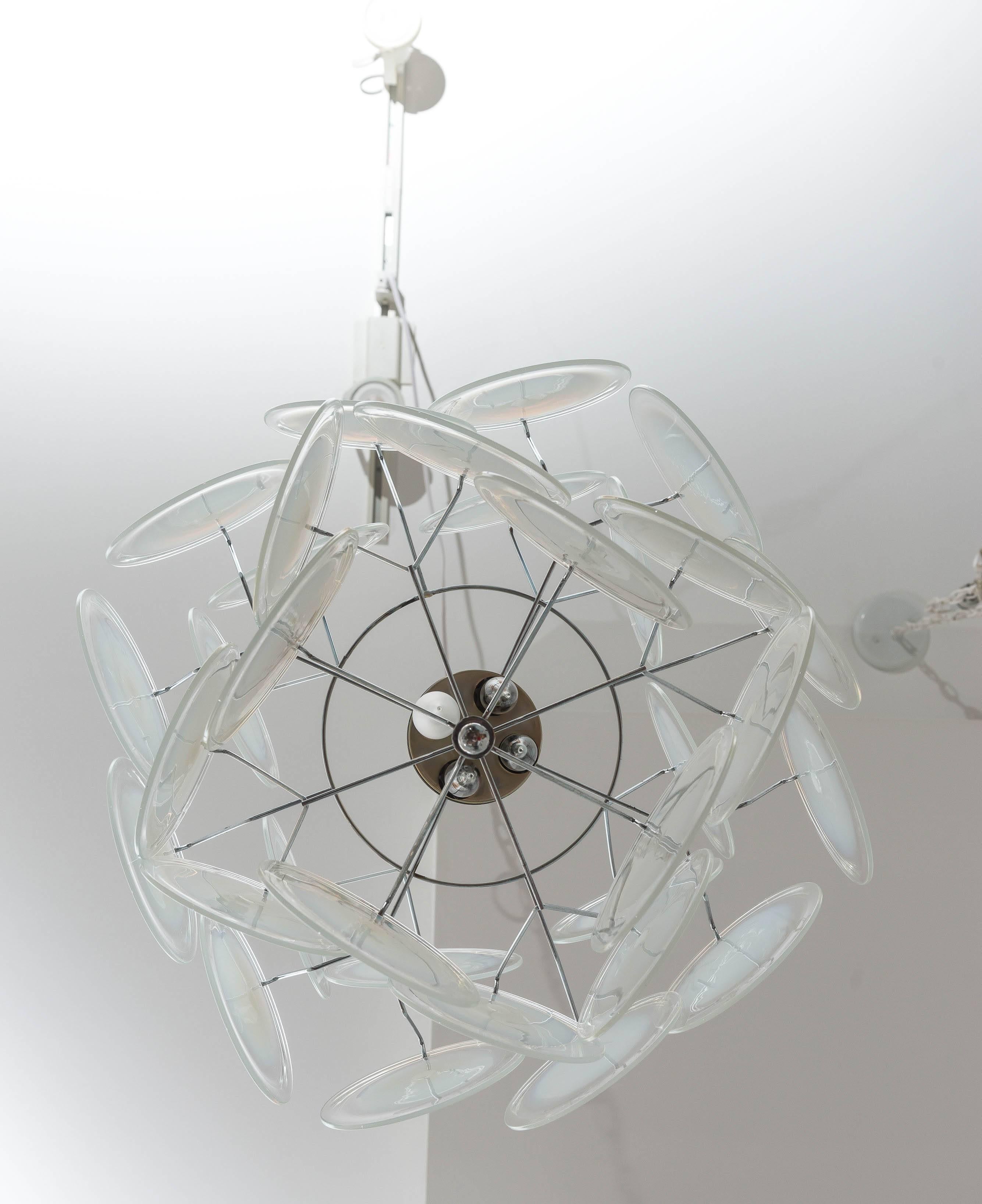 Italian Gino Vistosi Glass Chandelier