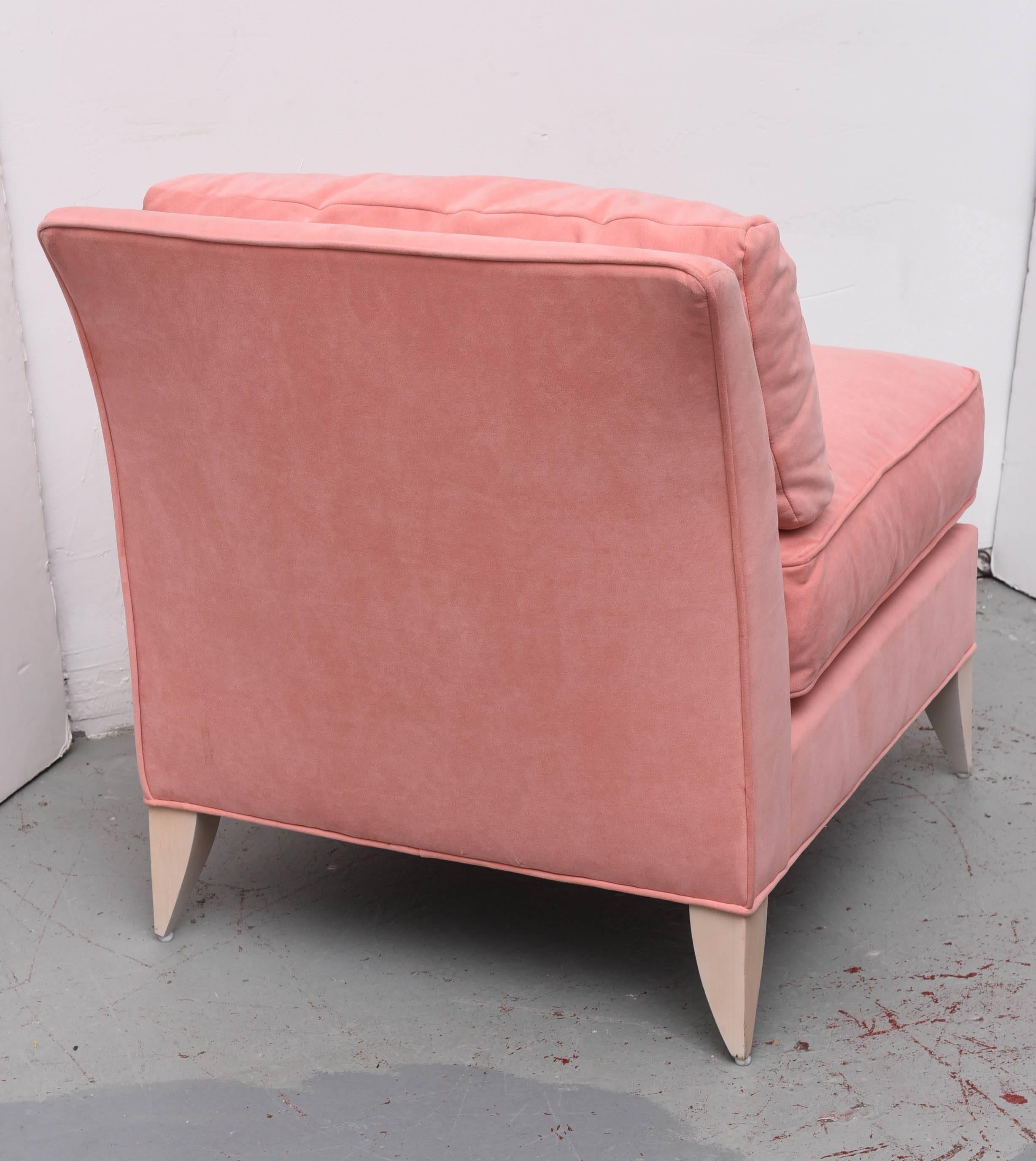 Late 20th Century Thayer Coggin Pink Slipper Chairs, 1970s, USA SATURDAY SALE