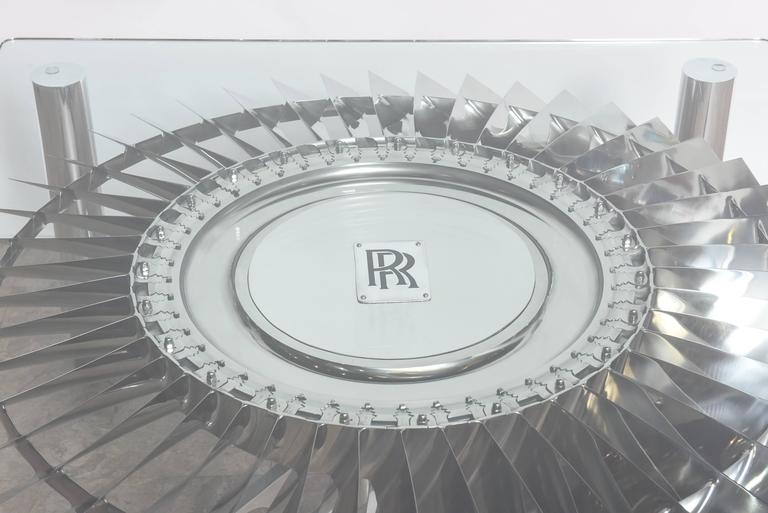 Large Rolls-Royce Titanium Turbine Table In Excellent Condition For Sale In Aspen, CO