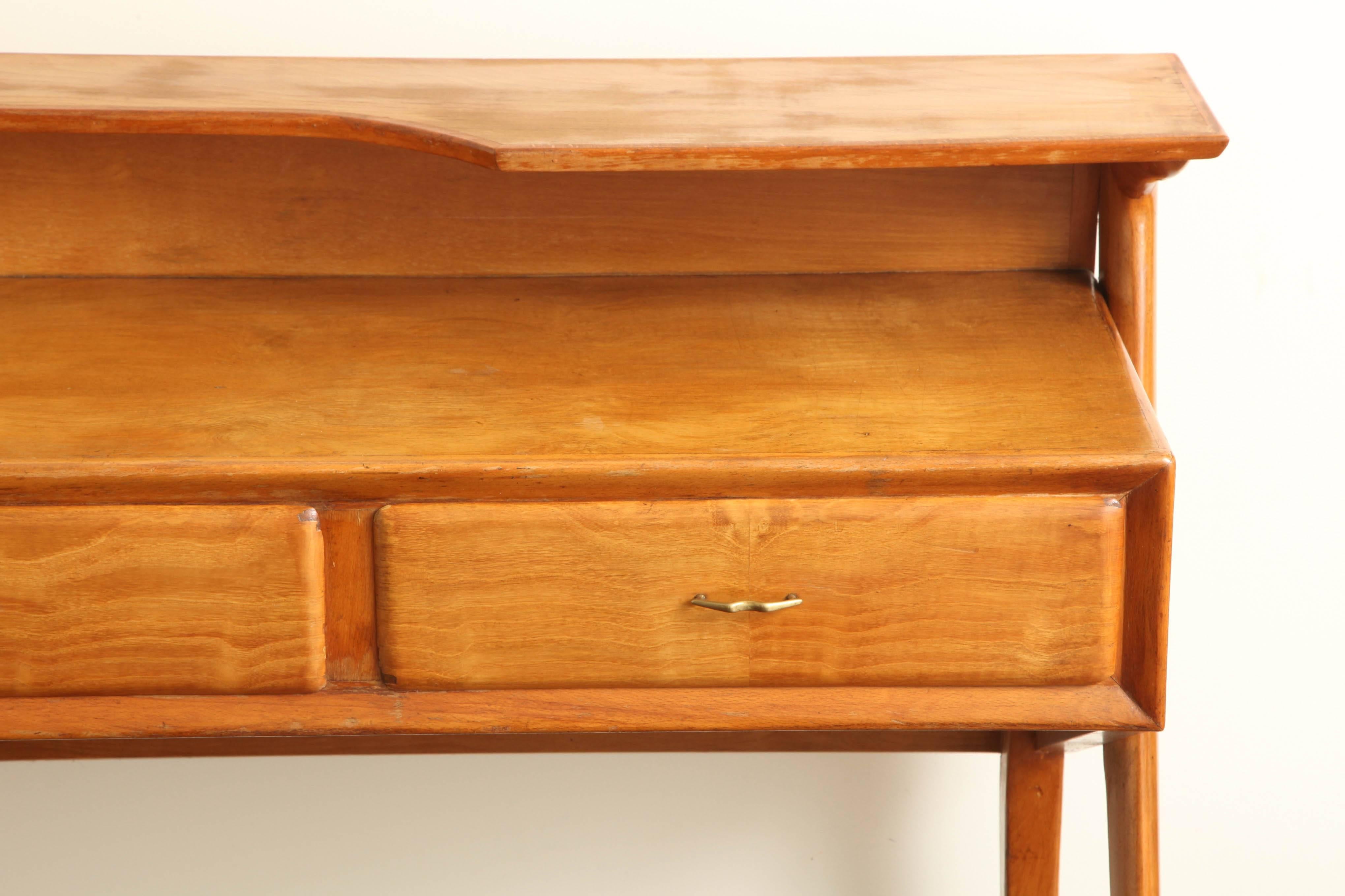 Italian Mid-Century Modern Cherrywood Console Table 4