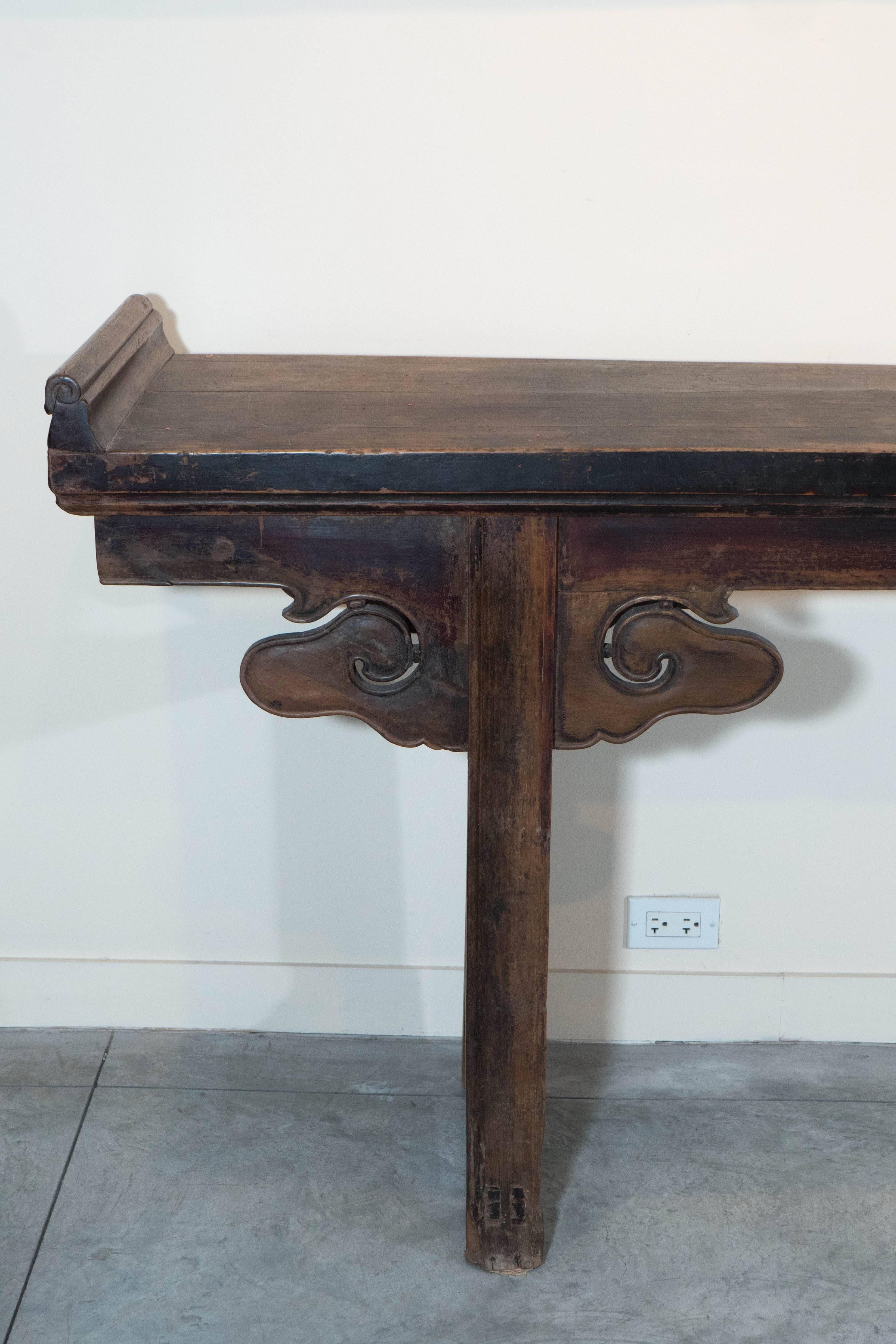 Qing 18th Century Chinese Walnut Altar Table For Sale
