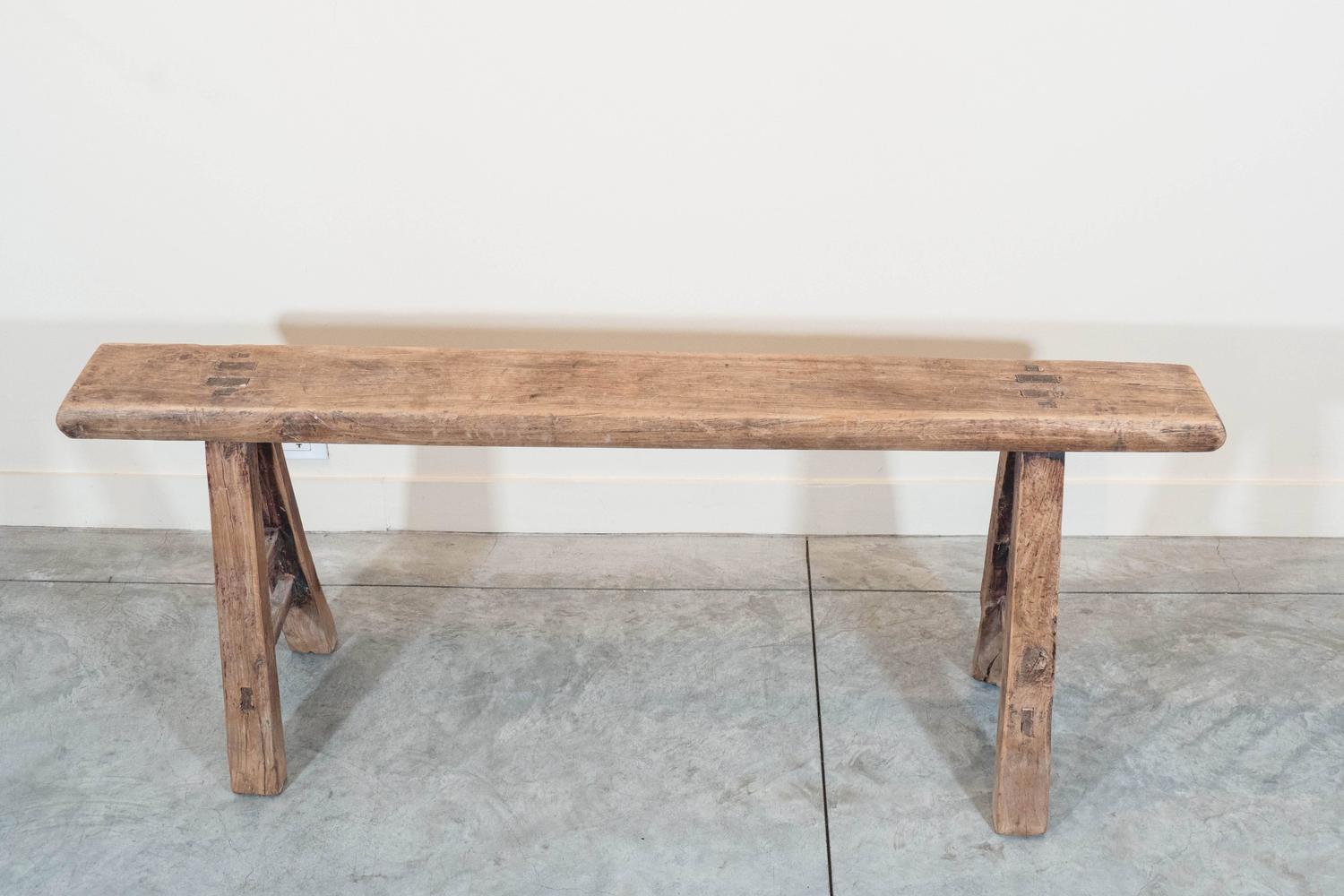 Narrow Country Bench at 1stdibs