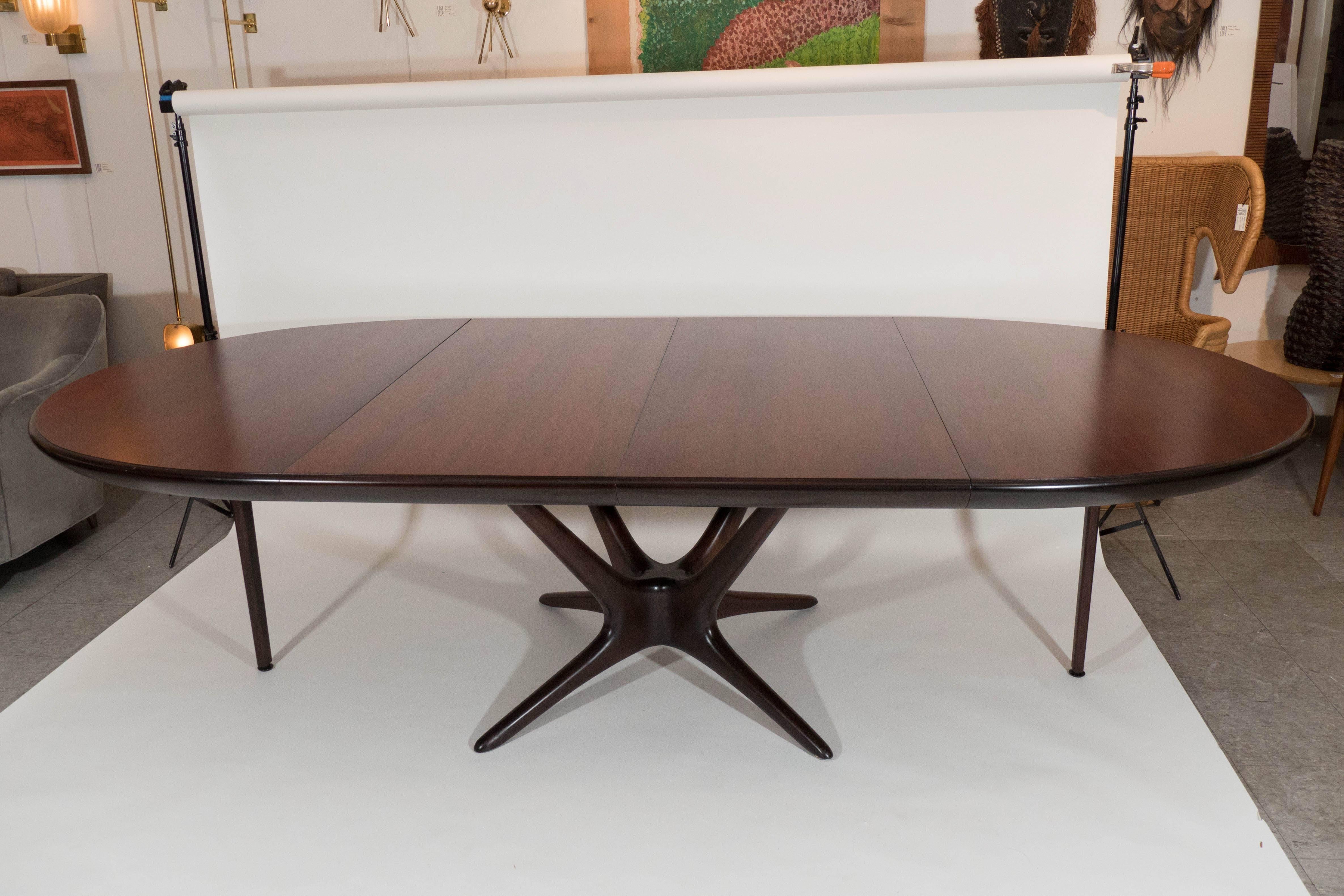 Rare and Large Vladimir Kagan Dining Table with Leaves 1