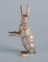 Edwardian Sterling Silver Novelty Pepper Pot Shaped as a Hare