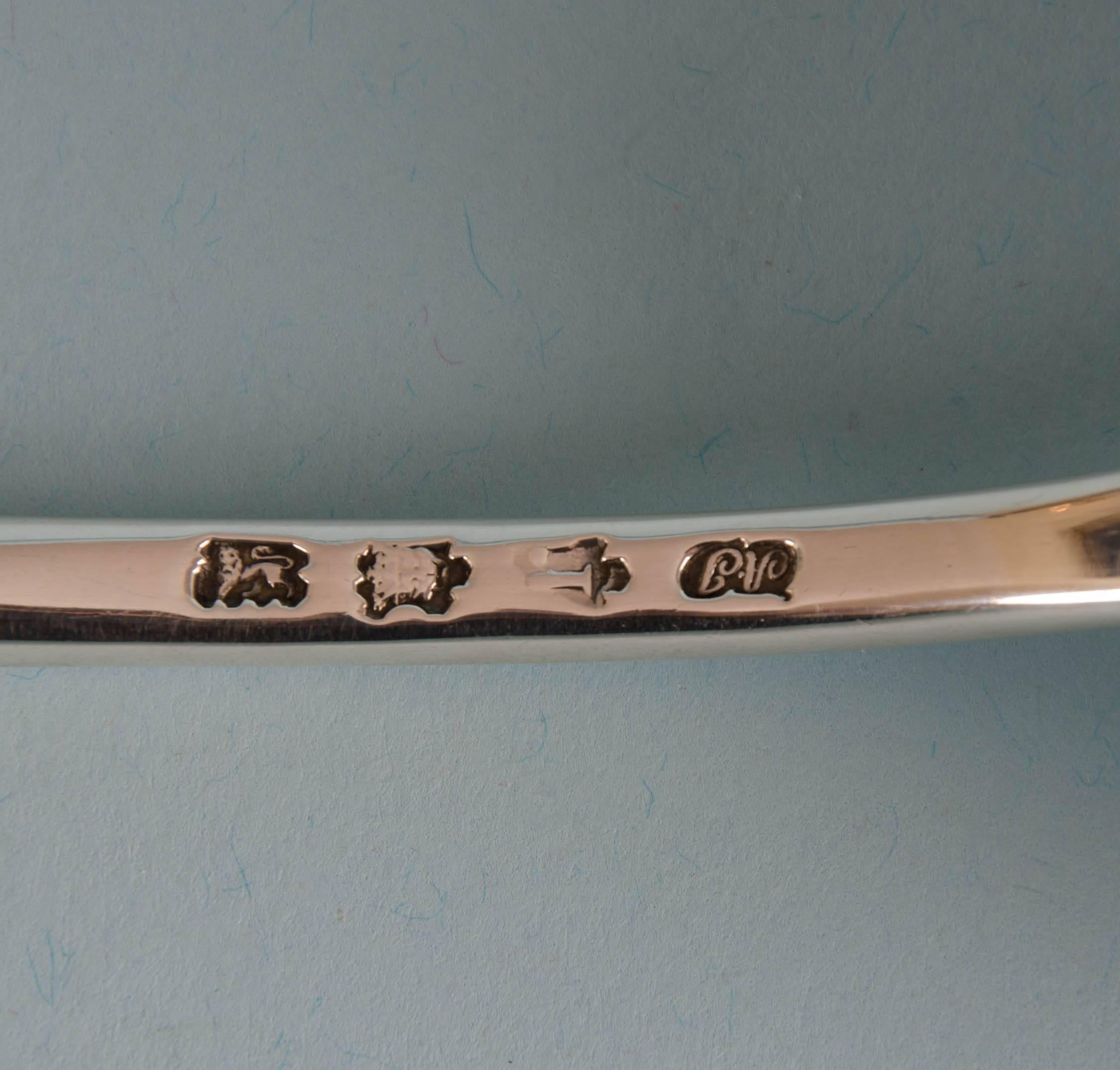 Mid-18th Century George II Sterling Silver Onslow Pattern Soup Ladle, London, 1752 For Sale