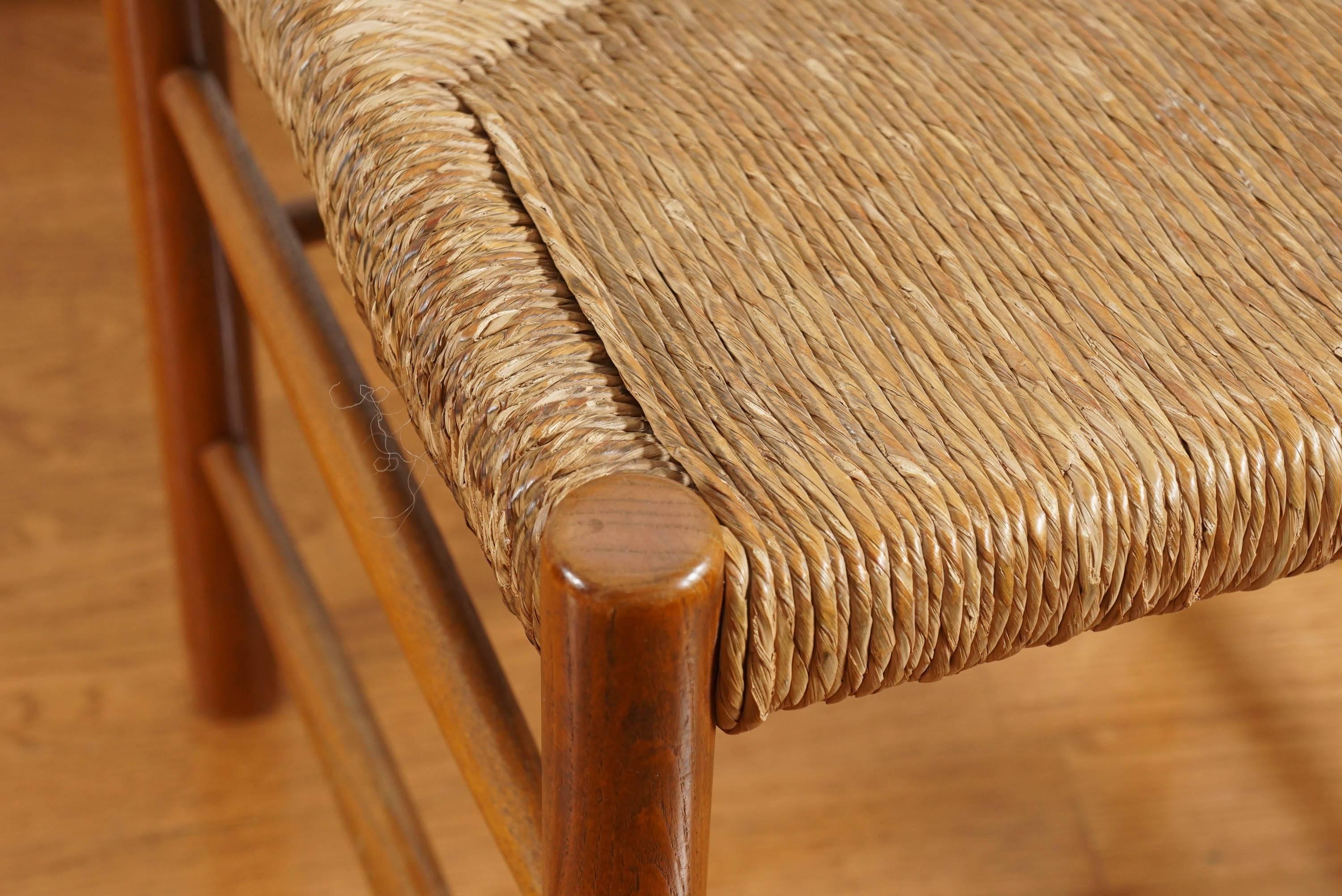 Wood French Woven Dining Chair