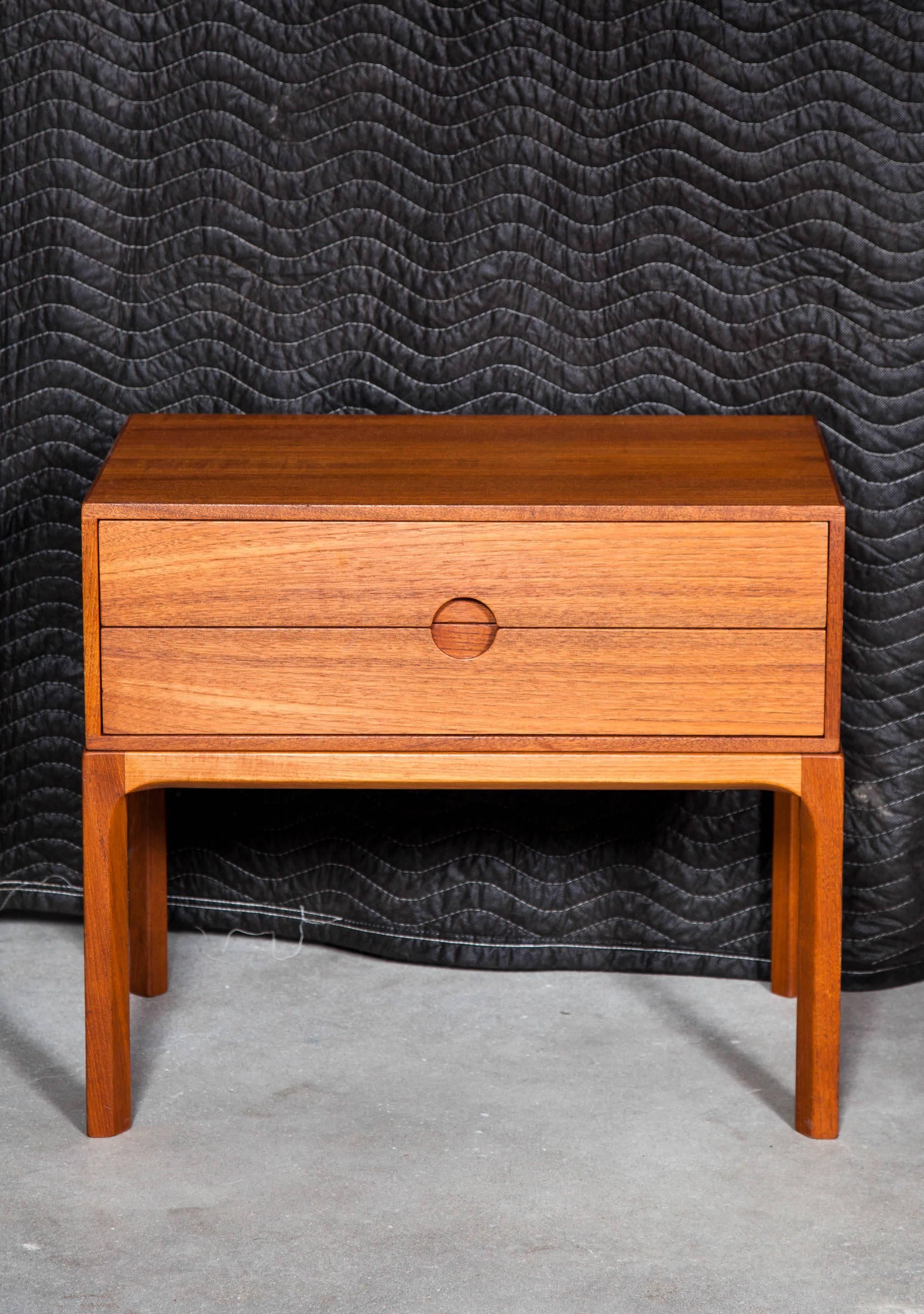 Teak Night Stand by Aksel Kjaersgaard In Excellent Condition In New York, NY