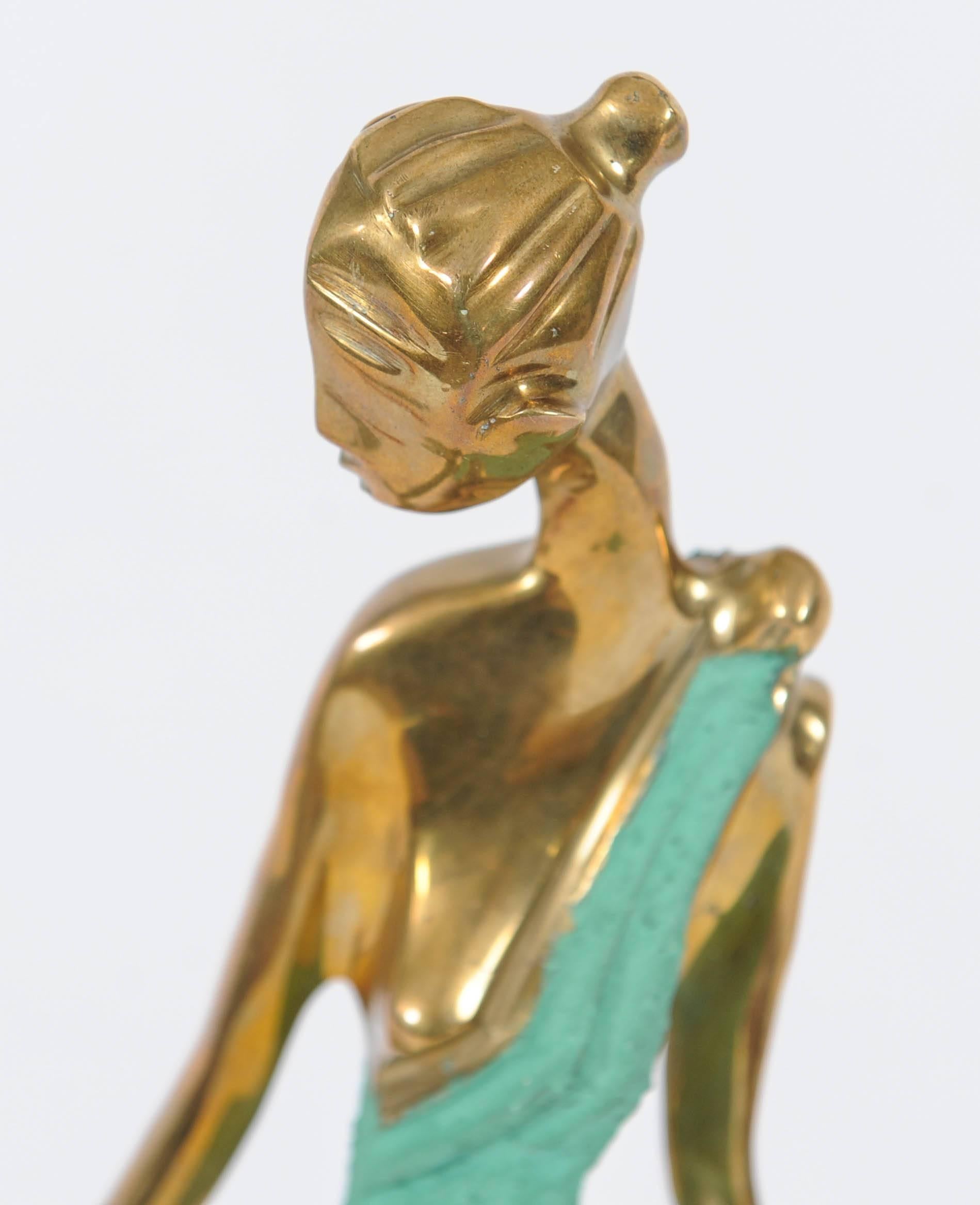 Art Déco Figurina femminile Art Deco nello stile della Werkstätte Hagenauer in vendita