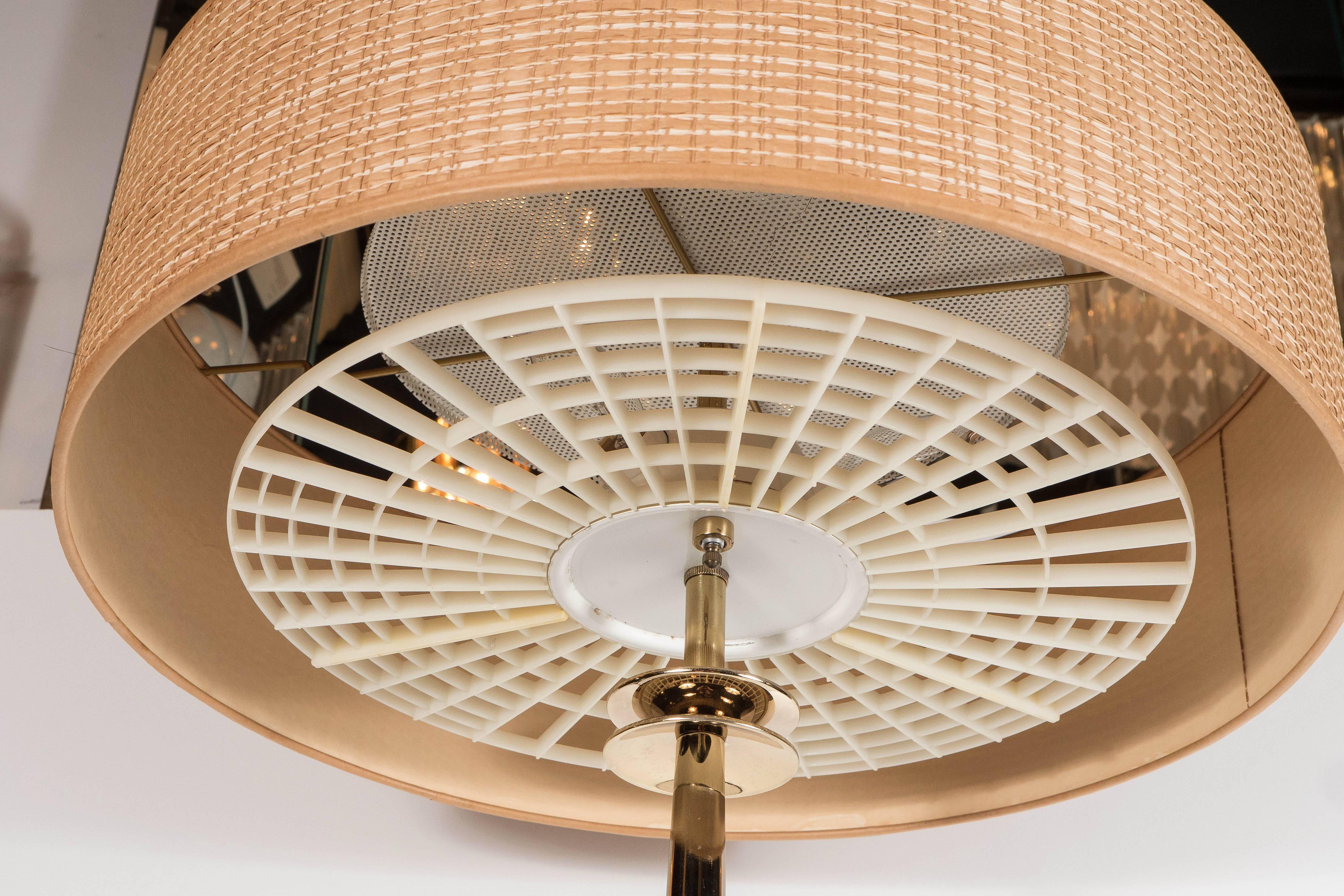 Mid-Century Modernist Table Lamp by Stiffel with Cream Travertine Base 2