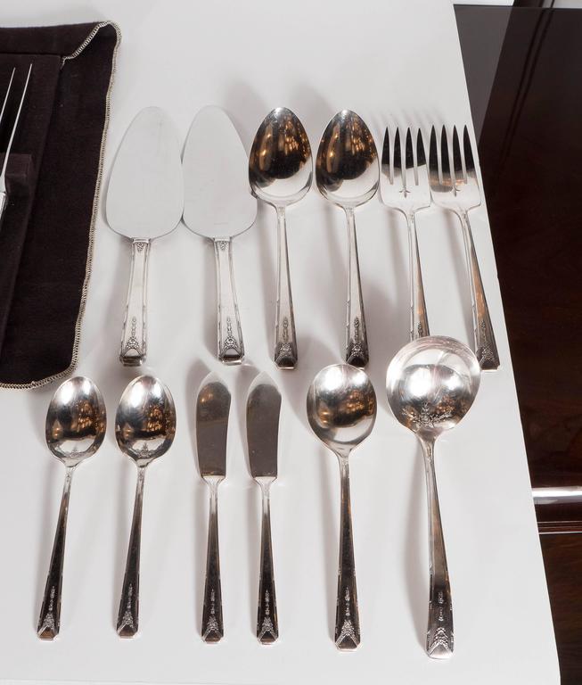 Art Deco Silver Plate Set of 12 Flatware by Community at 1stDibs