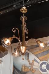 Exquisite Mid-Century Modernist Amethyst Murano Glass Chandelier by Venini