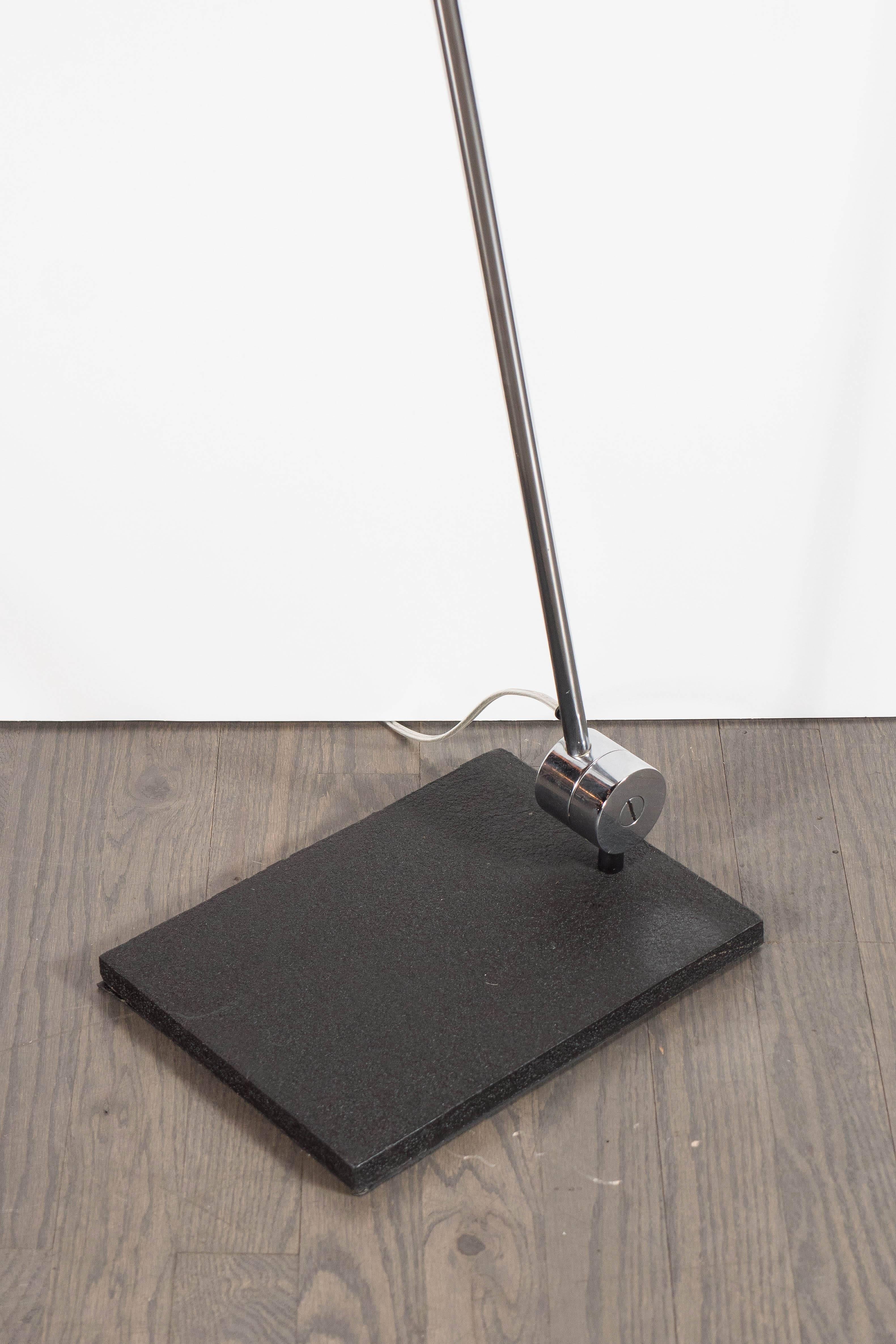 American Adjustable Mid-Century Modernist Floor Lamp by Robert Sonneman