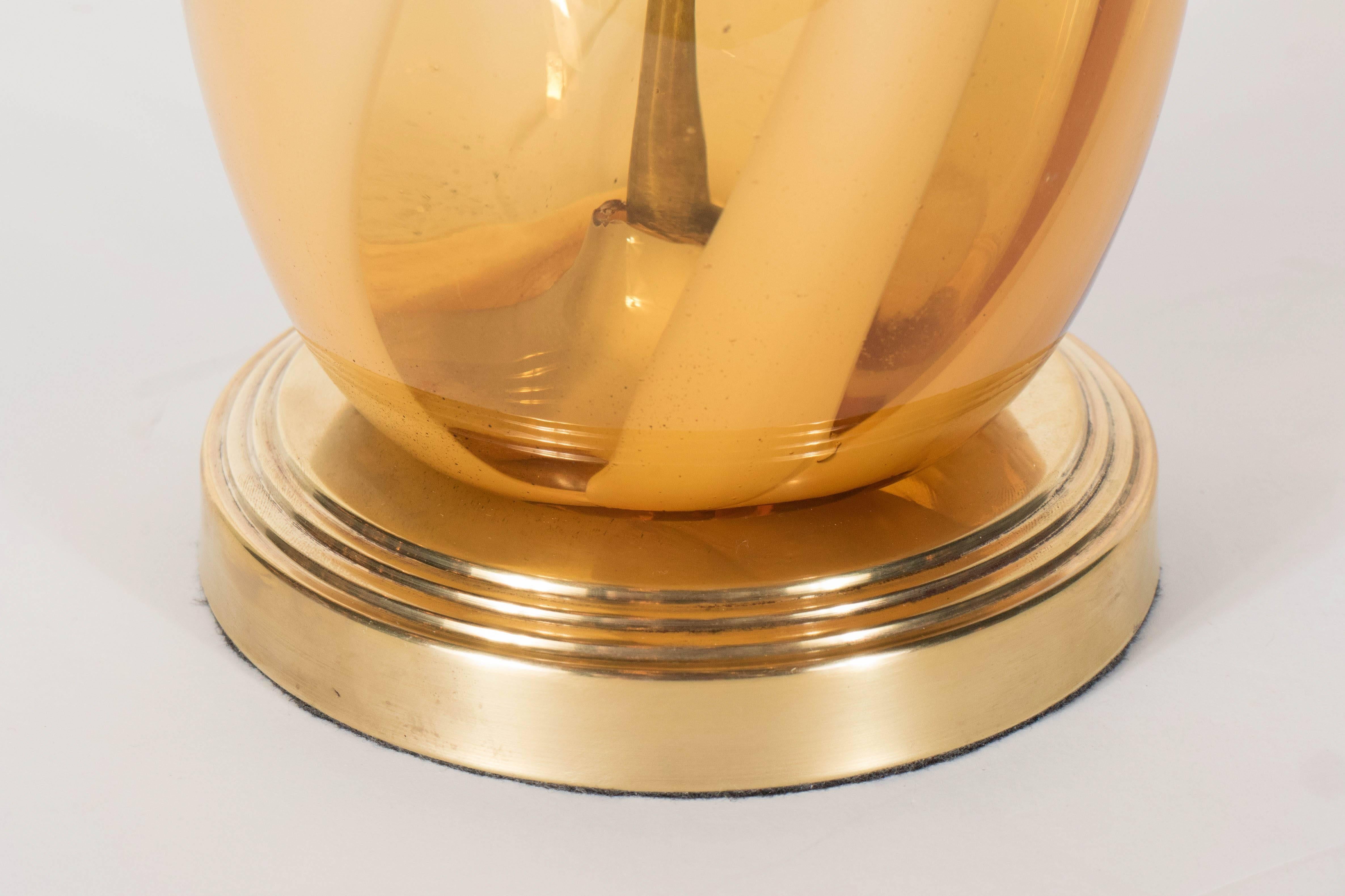 Mid-20th Century Mid-Century Modernist Handblown Murano Glass Balustrade Form Lamp