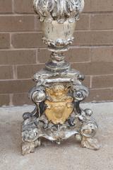 18thc. Italian silver/gold leaf candlesticks from Altar