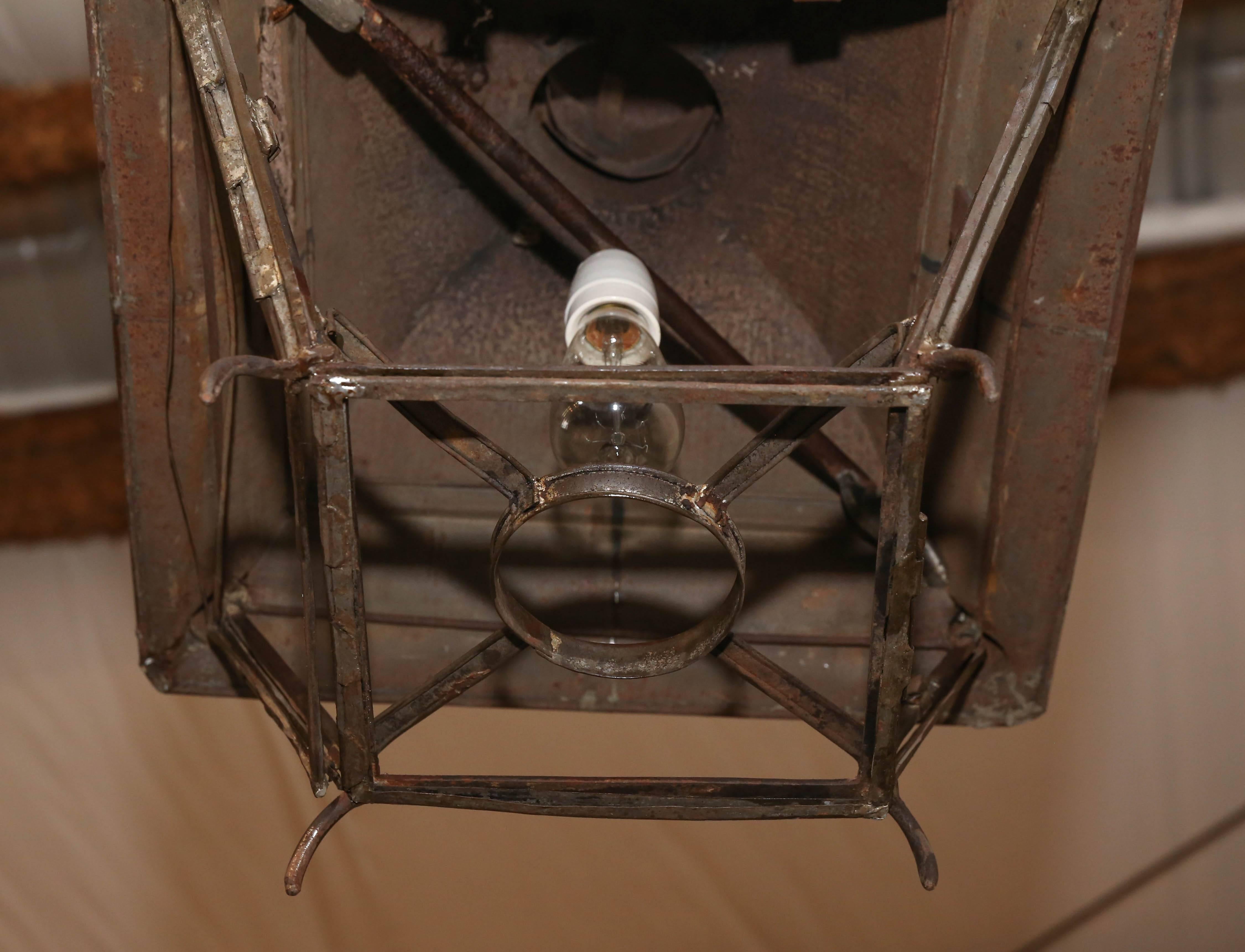 Italian 18th Century Lantern In Distressed Condition In Houston, TX
