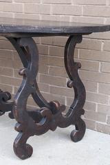 Italian Walnut Demilune Table from the 19th Century