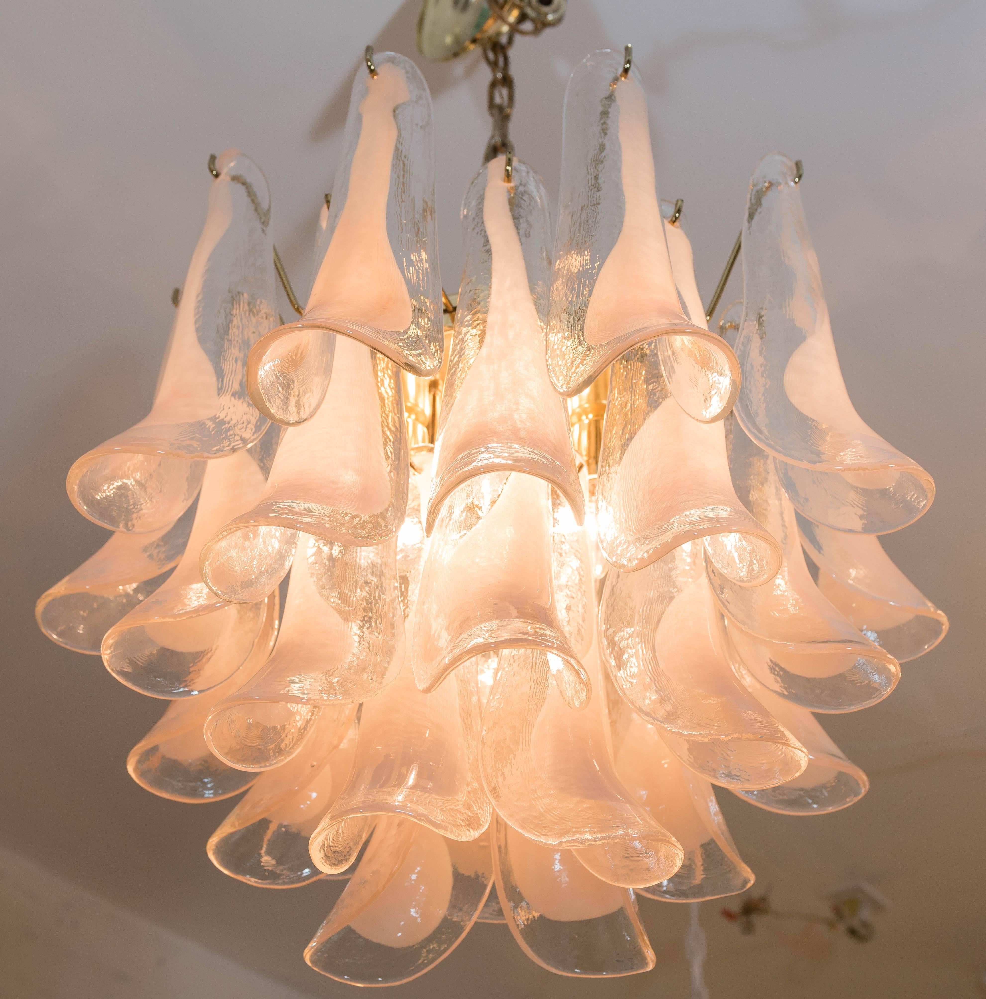 A gorgeous Murano fixture with clear glass