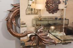 19th Carved Wood Mirror Attributed to Gabriel Viardot