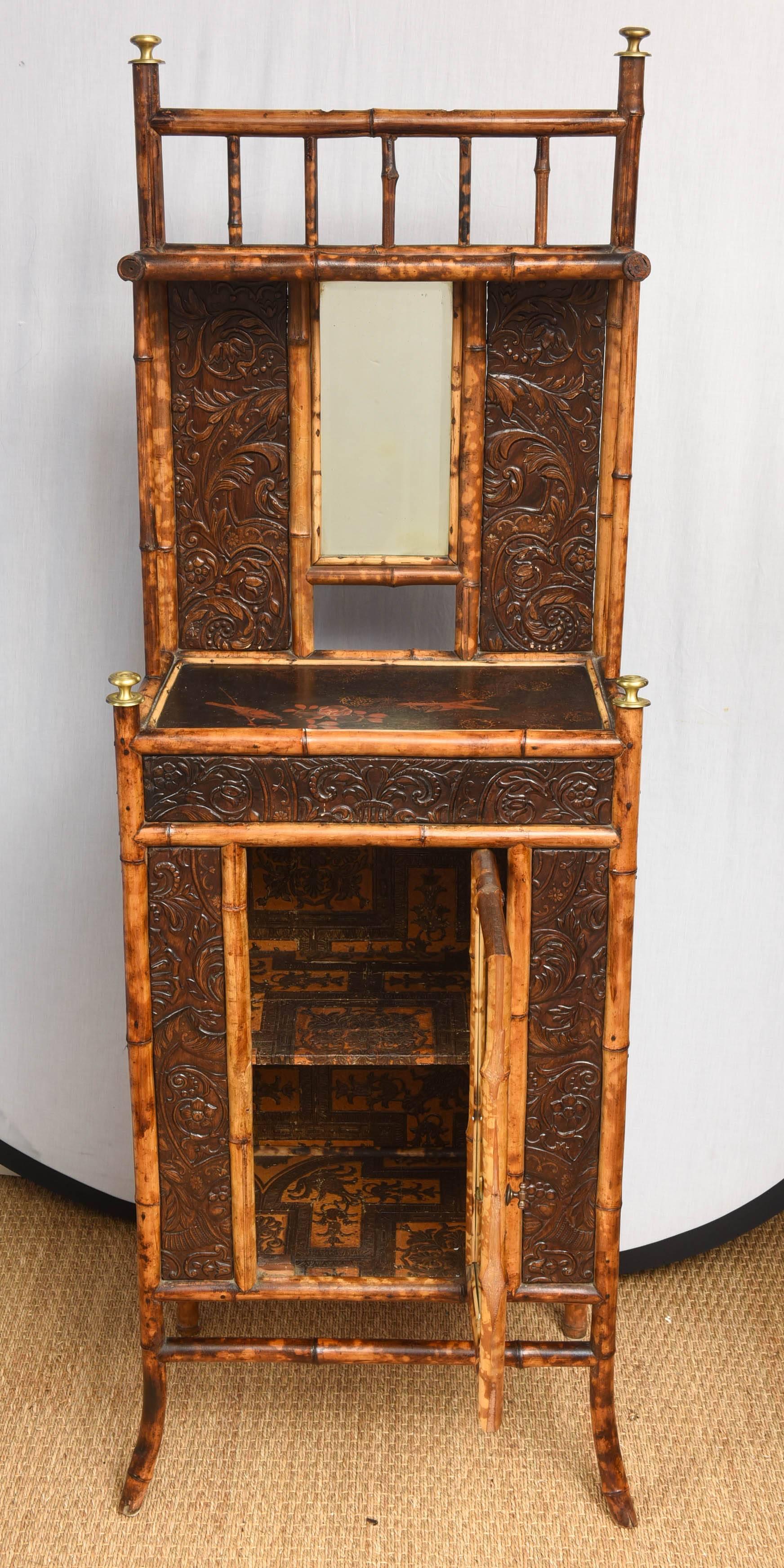 Great Britain (UK) Superb 19th Century English Bamboo Cabinet For Sale