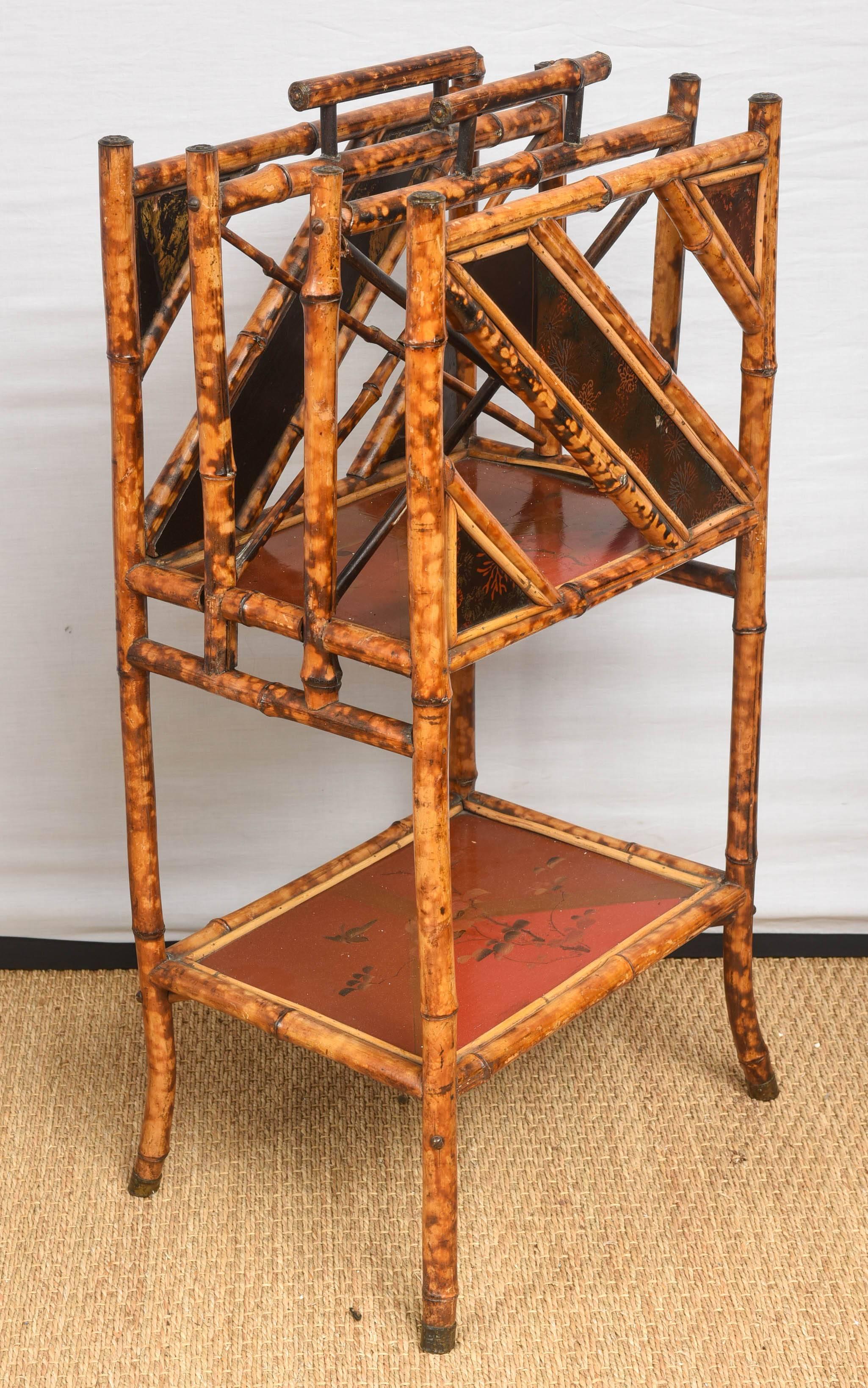 19th Century English Bamboo Canterbury  For Sale 1