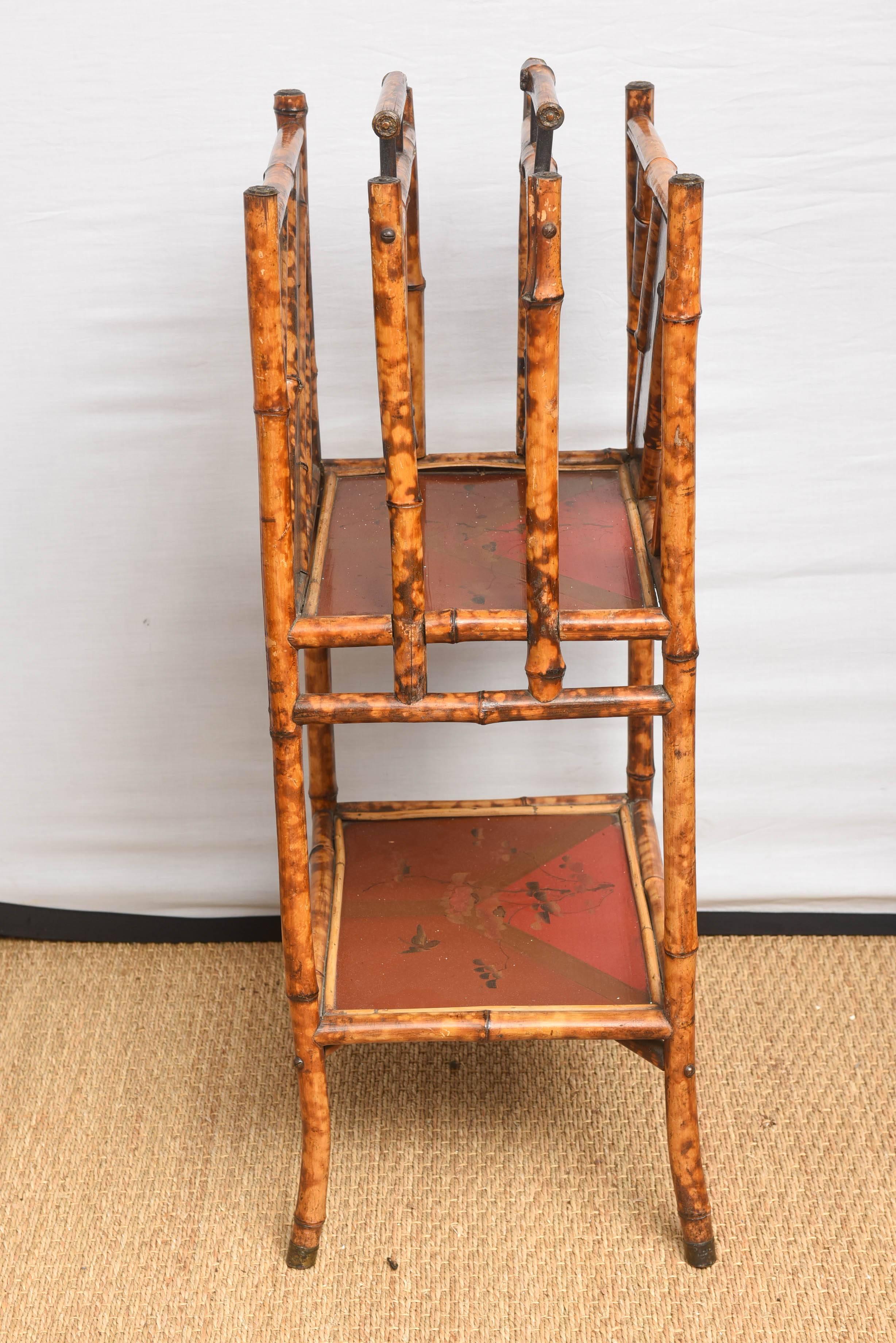 19th Century English Bamboo Canterbury  For Sale 3