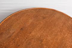 Bamboo and Rattan Round Side Table