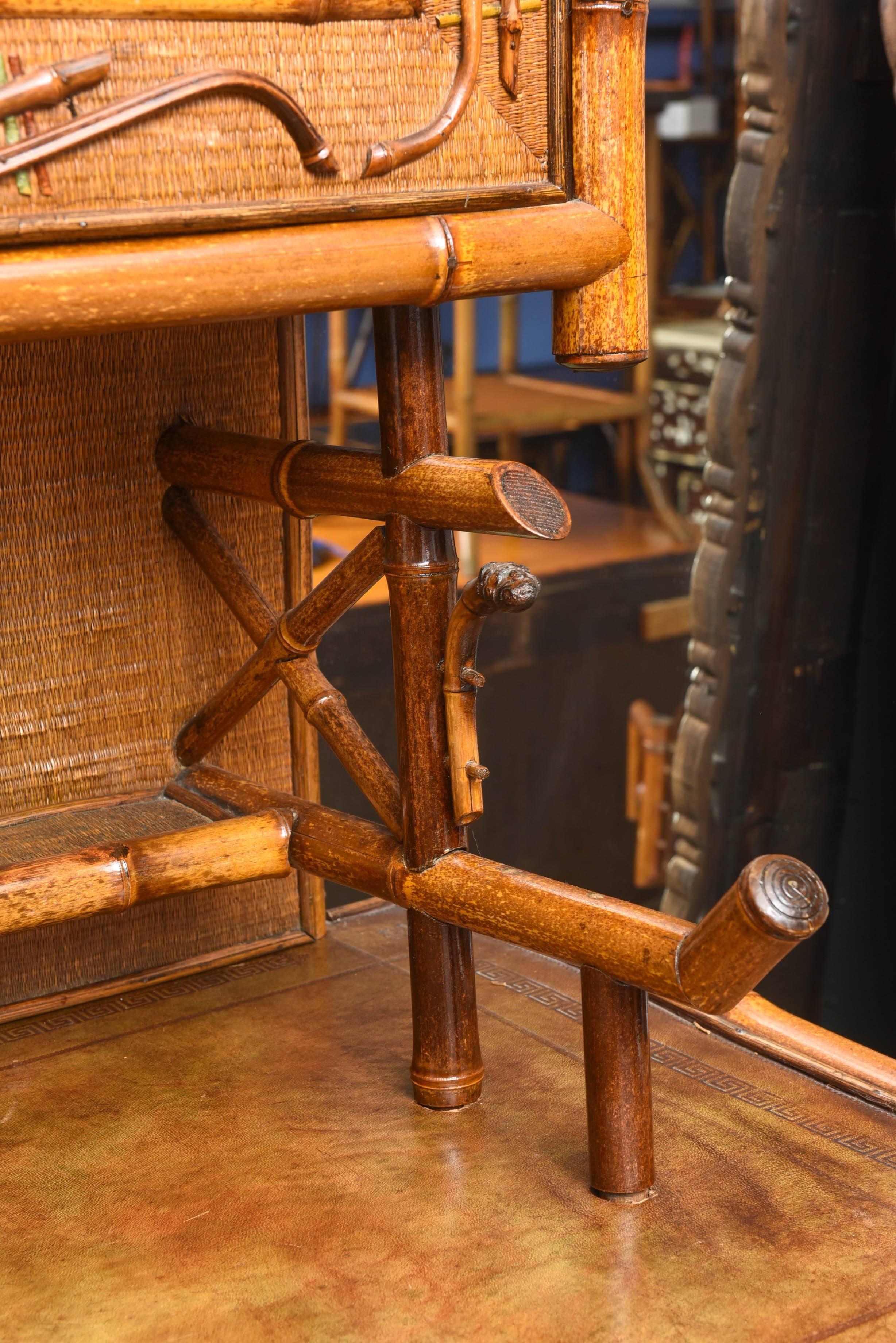 Rare 19th Century English Bamboo Cupboard 6