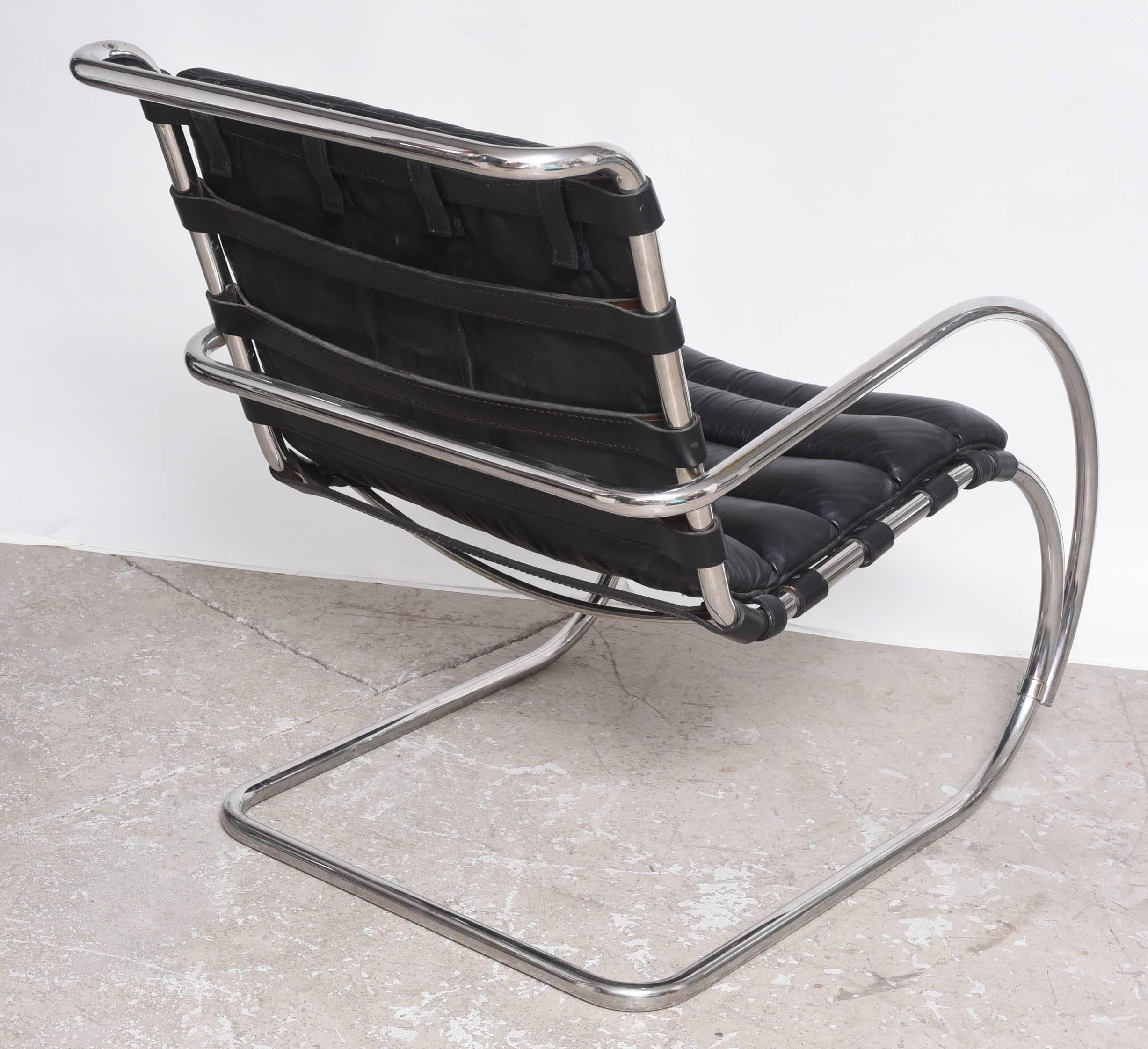 Mid-20th Century Mid-Century Edition Bauhaus Mies van der Rohe Mr. Lounge Chairs by Knoll  For Sale