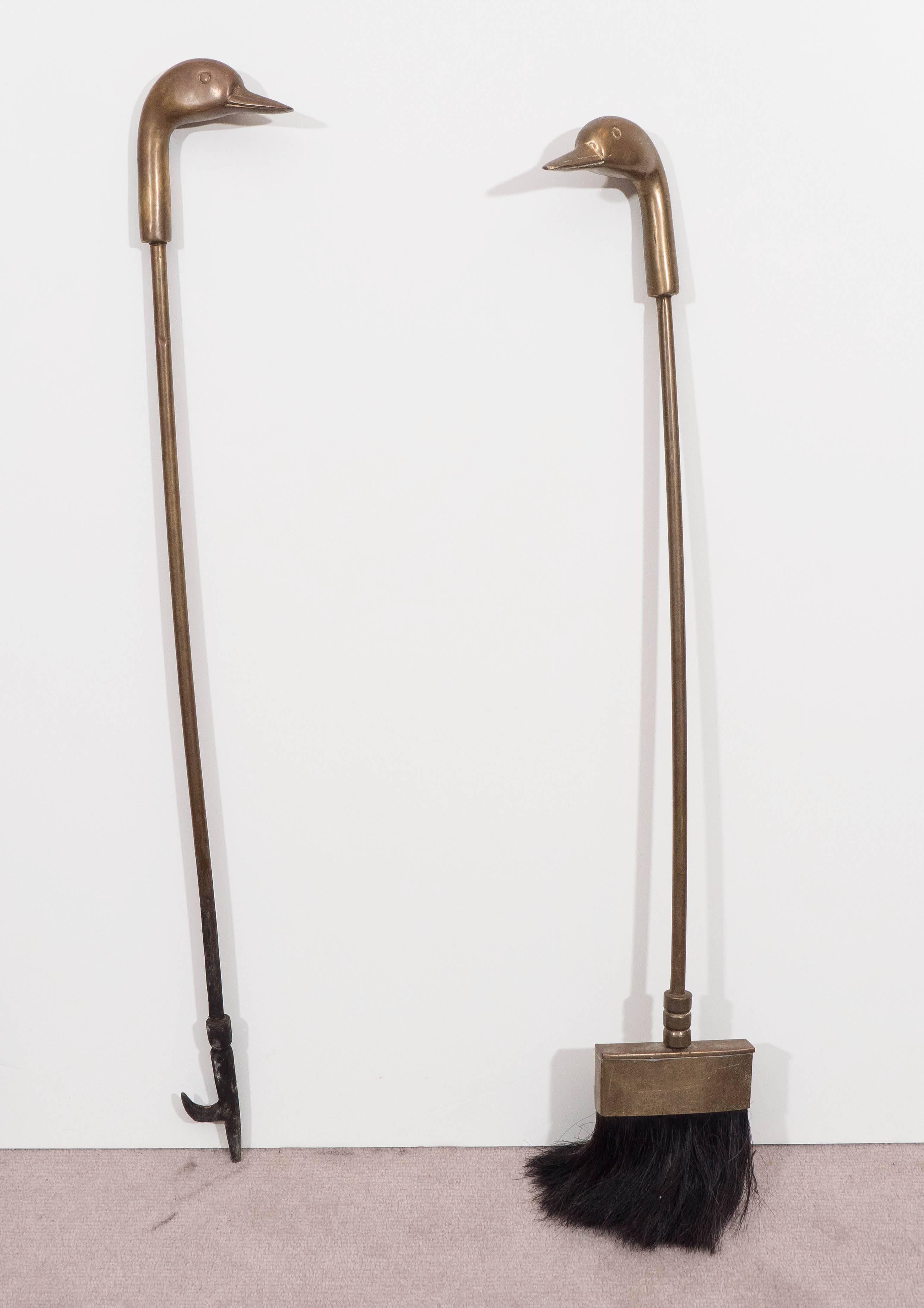 Set of 1950s Fireplace Tools with Duck Head Handles at 1stDibs | duck ...