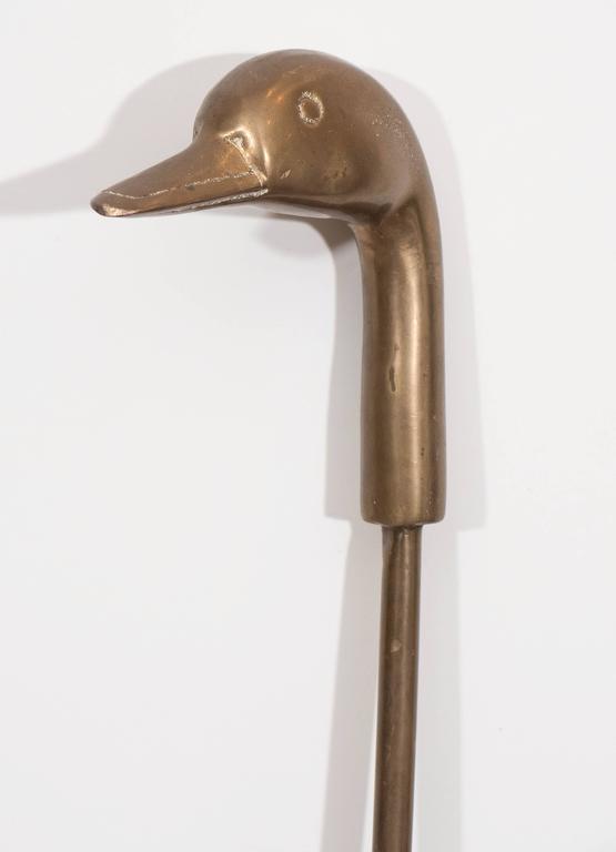 Set Of 1950s Fireplace Tools With Duck Head Handles At 1stdibs