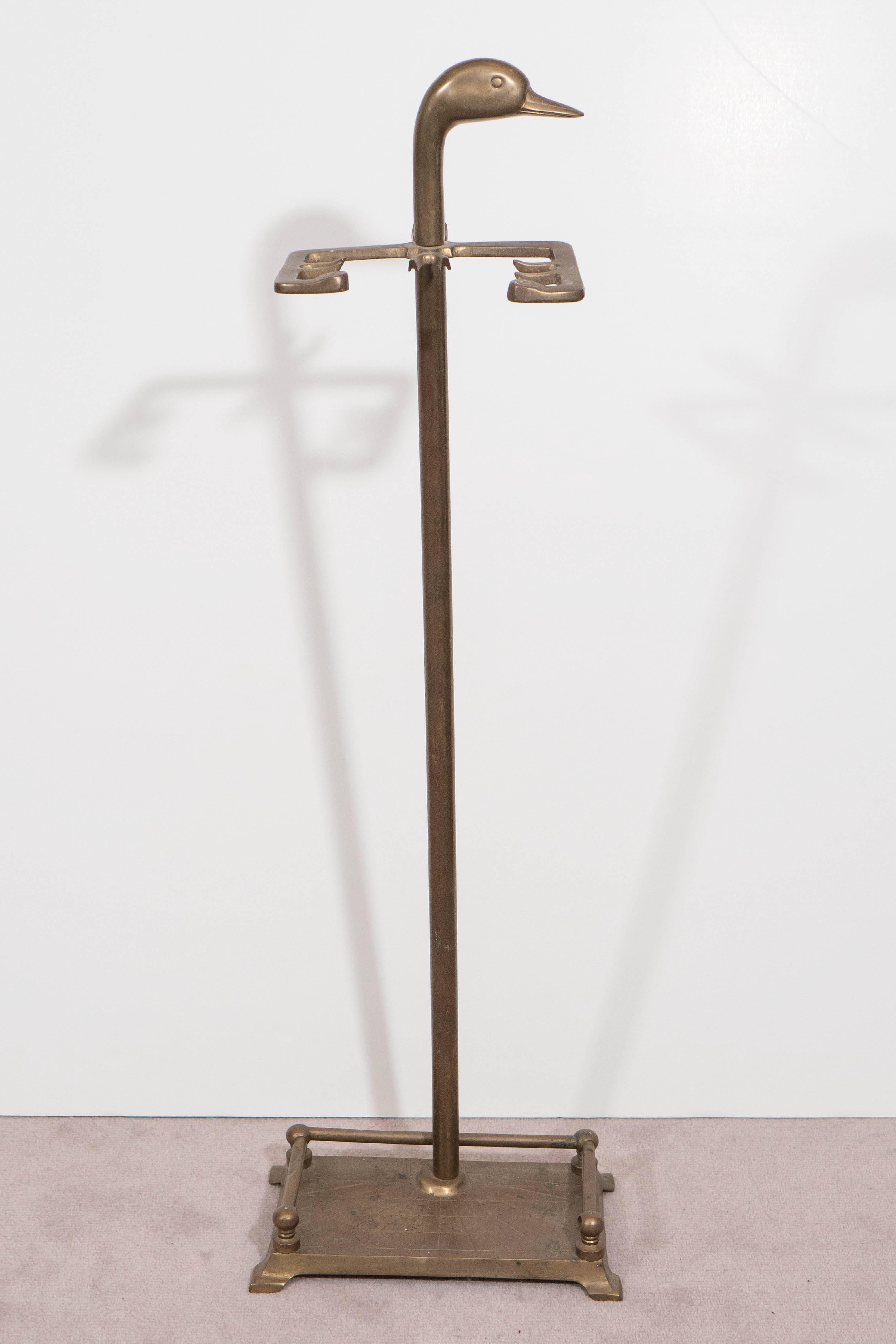 Set of 1950s Fireplace Tools with Duck Head Handles In Good Condition In Astoria, NY