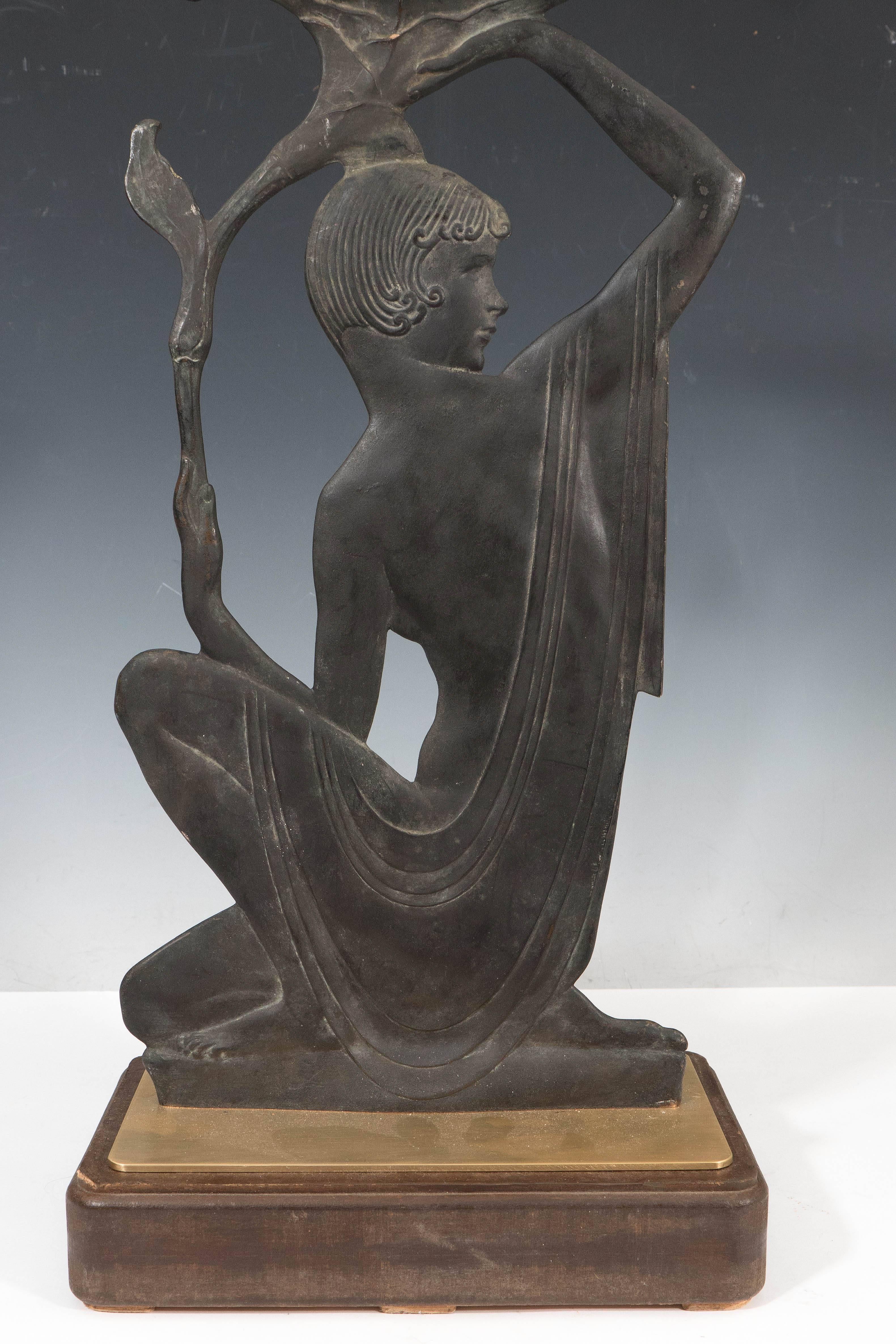 20th Century Emory P. Seidel Art Deco Bronze Figural Sculpture