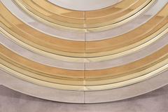 Chrome and Brass Round Mirror in the Manner of Karl Springer