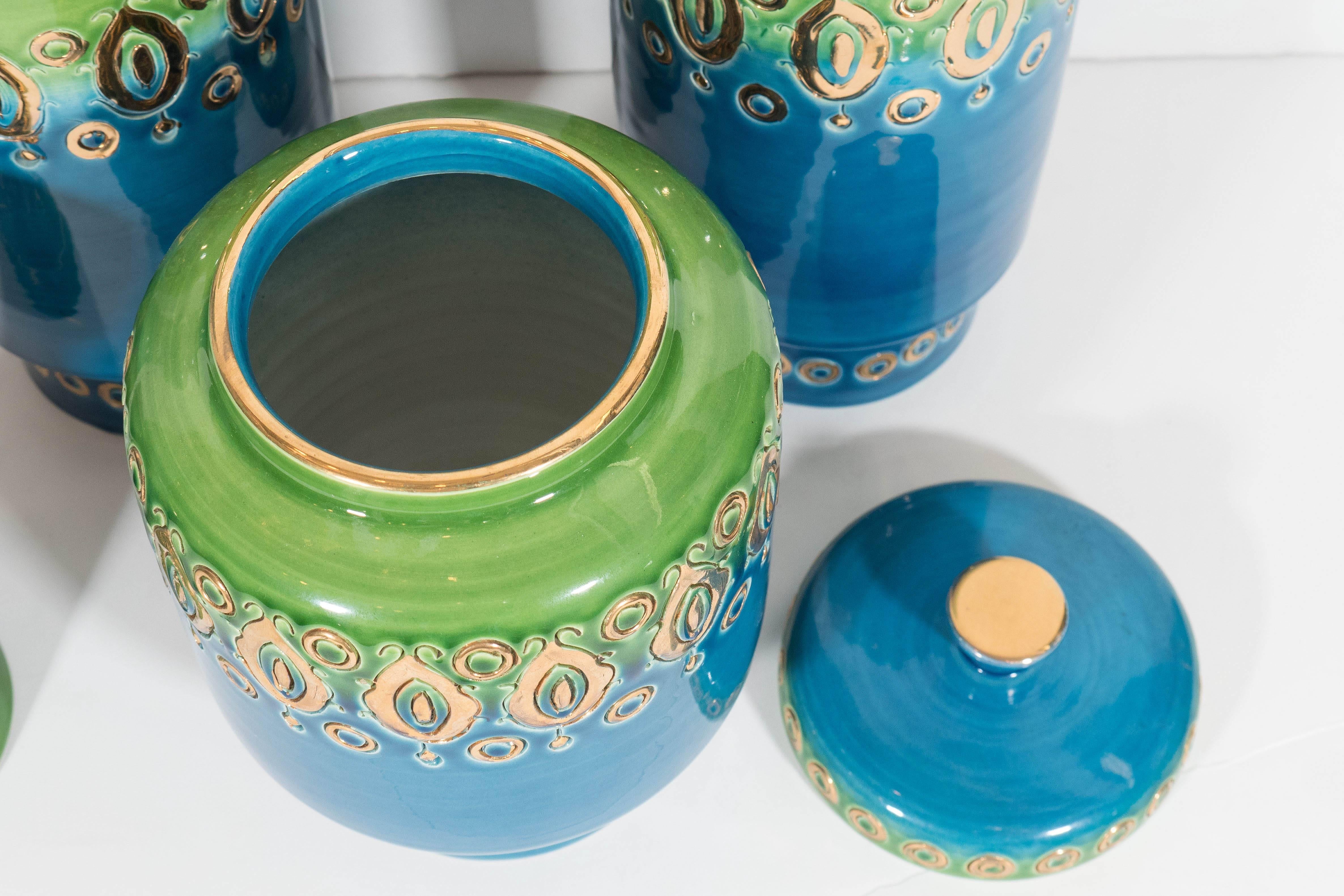 Italian Set of Glazed Ceramic Objects by Bitossi for Rosenthal Netter