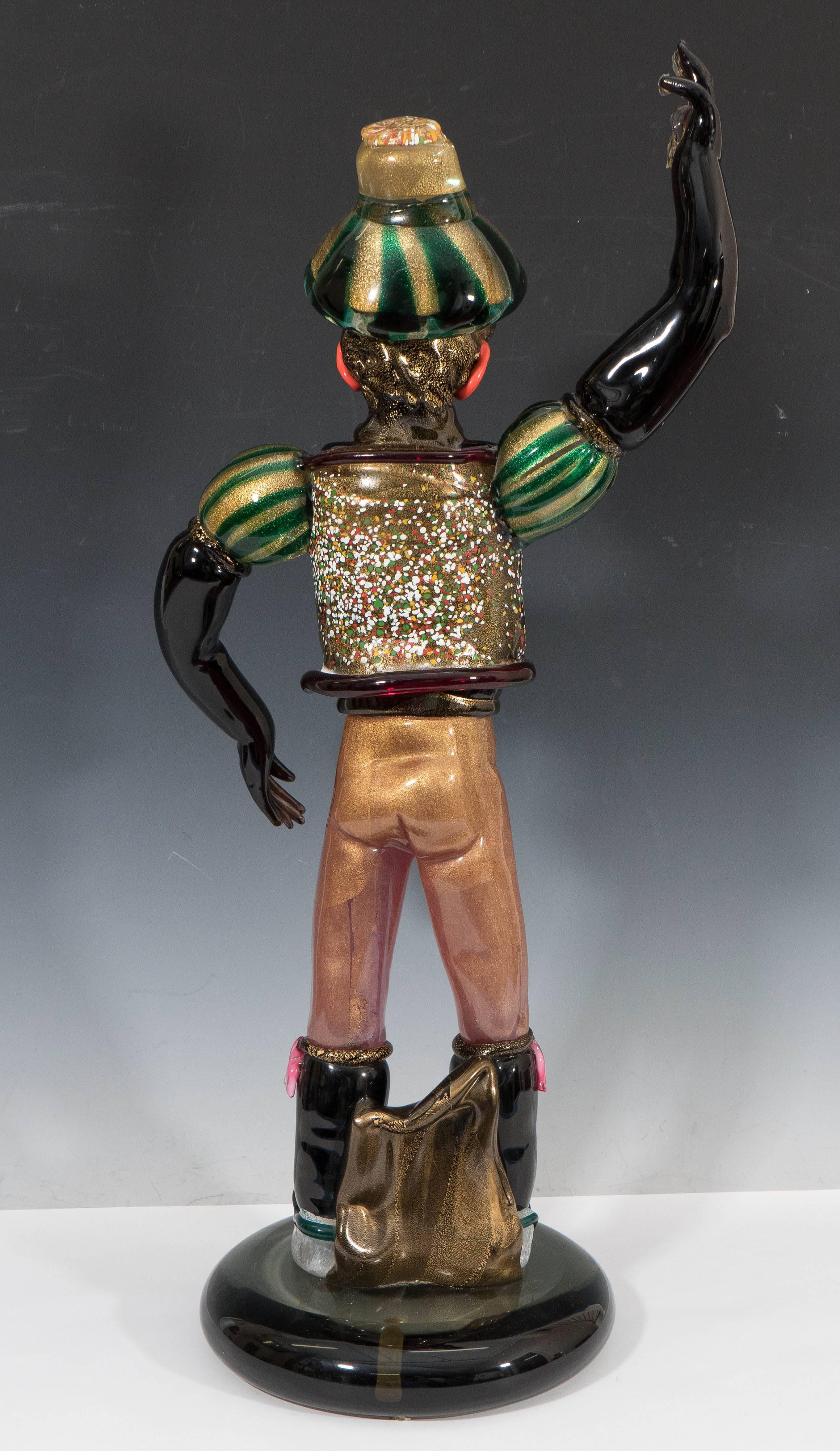 A Vintage Murano Glass Sculpture of Dancer in a Turban by Gino Cenedese  2